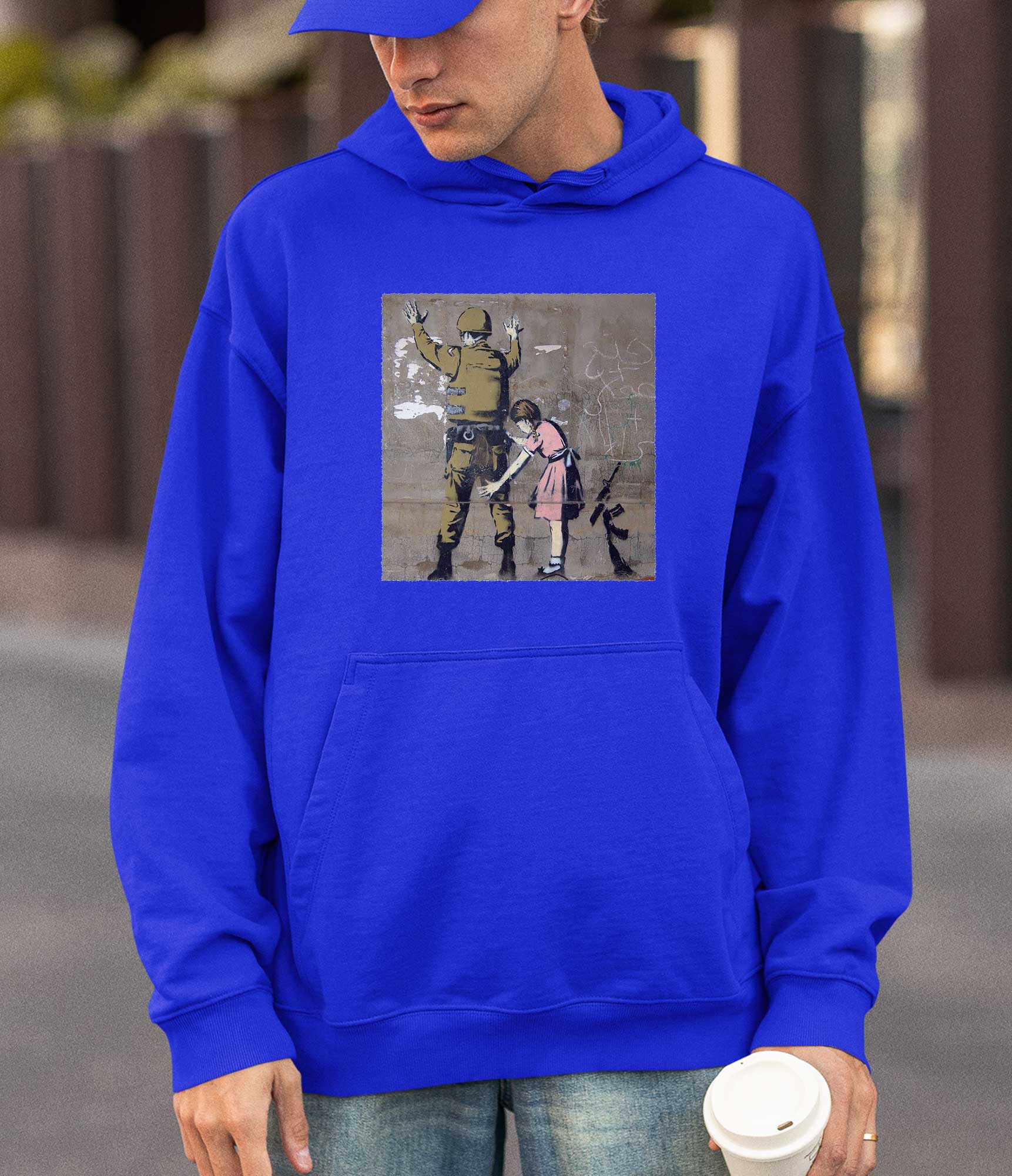 Image of Banksy Hoodie - Girl and a Soldier Banksy-Apparel