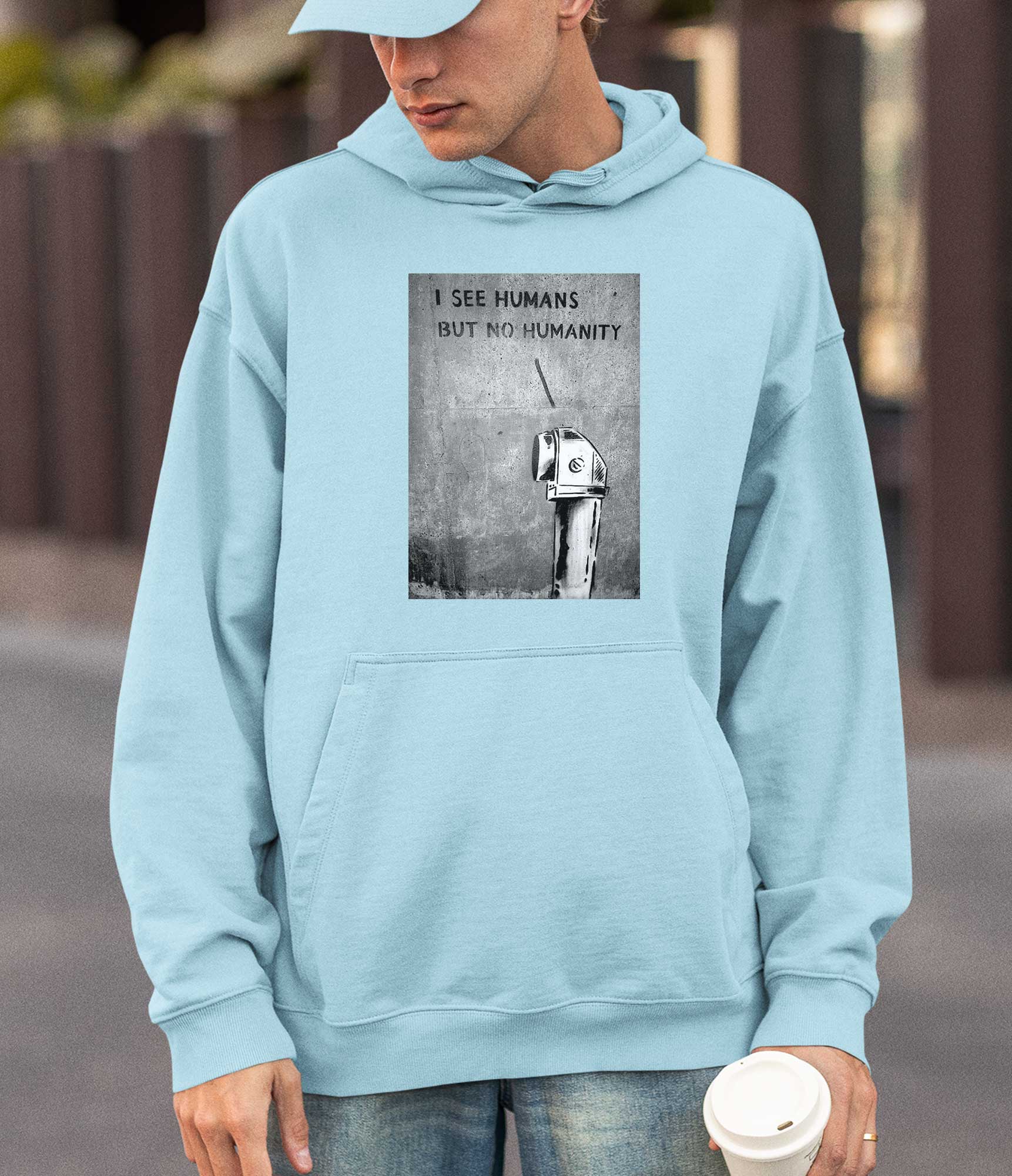 Image of Banksy Hoodie - I See Humans but No Humanity Banksy-Apparel