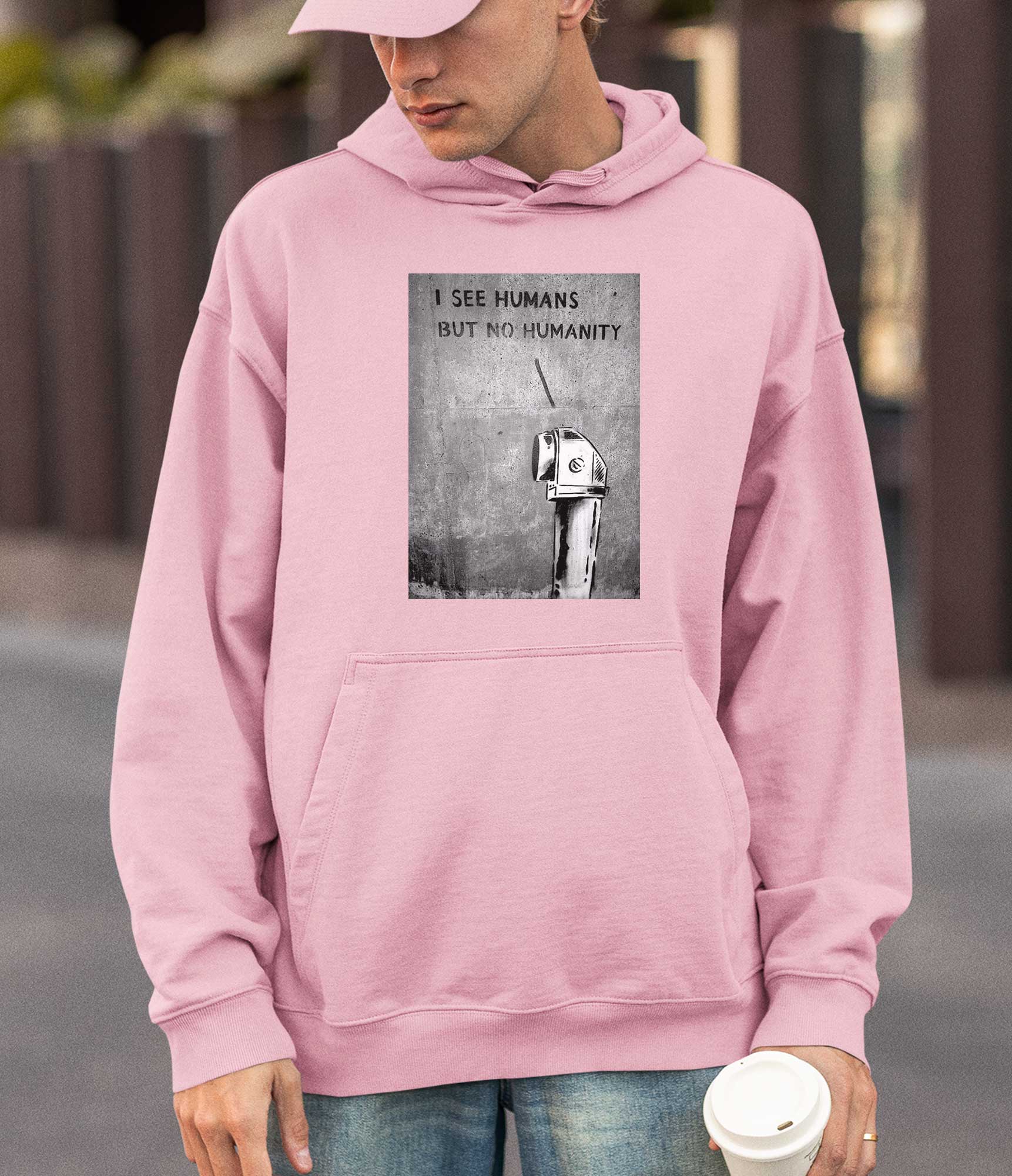 Image of Banksy Hoodie - I See Humans but No Humanity Banksy-Apparel