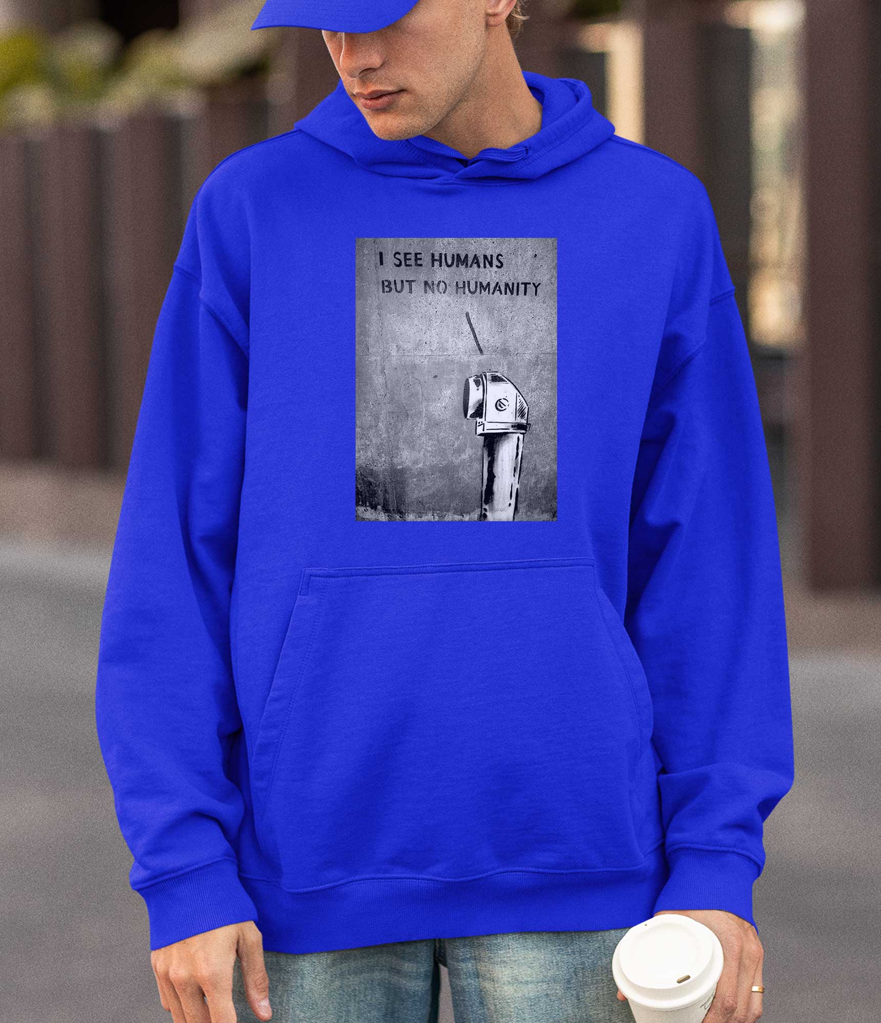 Image of Banksy Hoodie - I See Humans but No Humanity Banksy-Apparel
