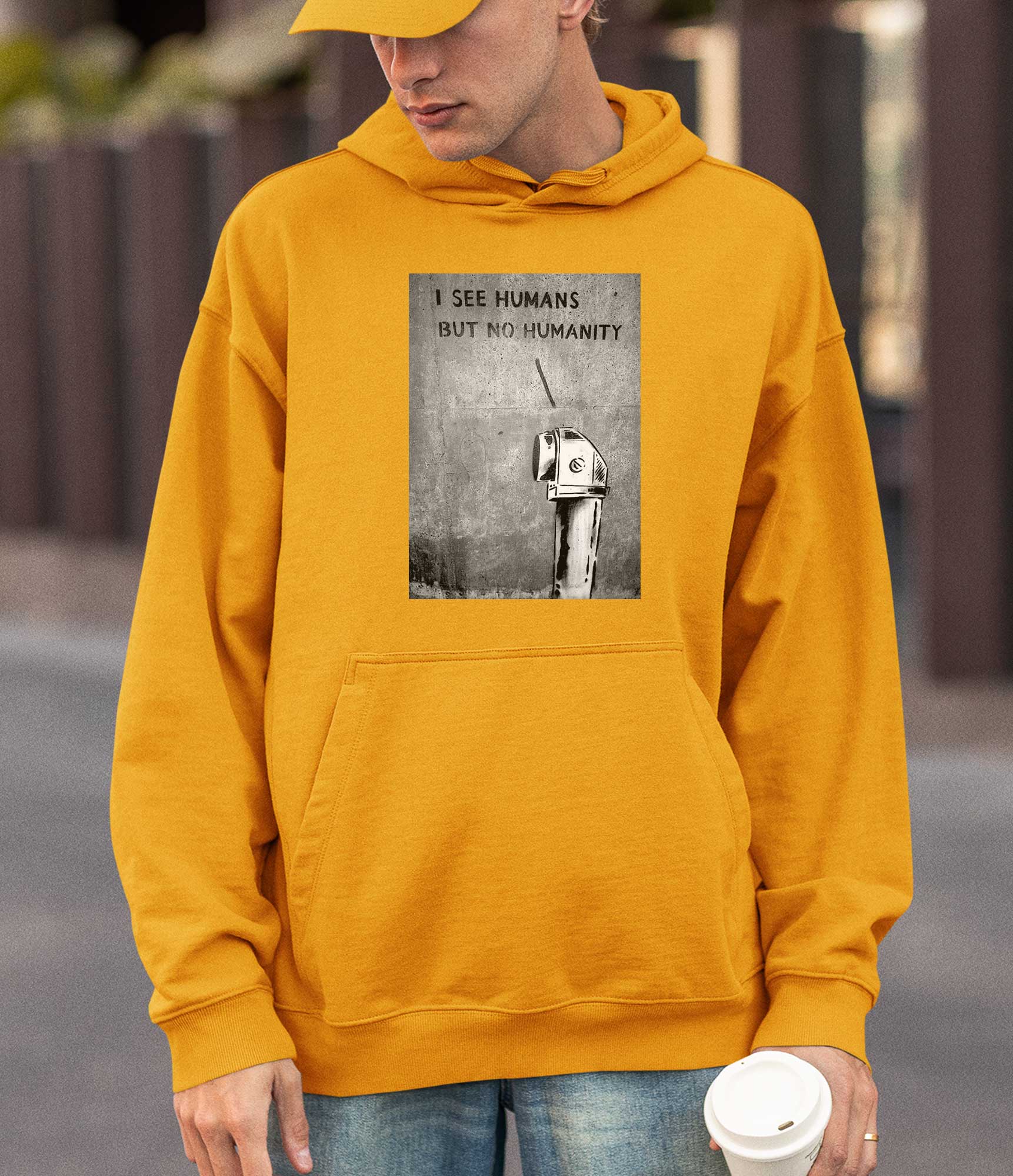 Image of Banksy Hoodie - I See Humans but No Humanity Banksy-Apparel