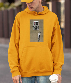 Image of Banksy Hoodie - Naked Man Hanging