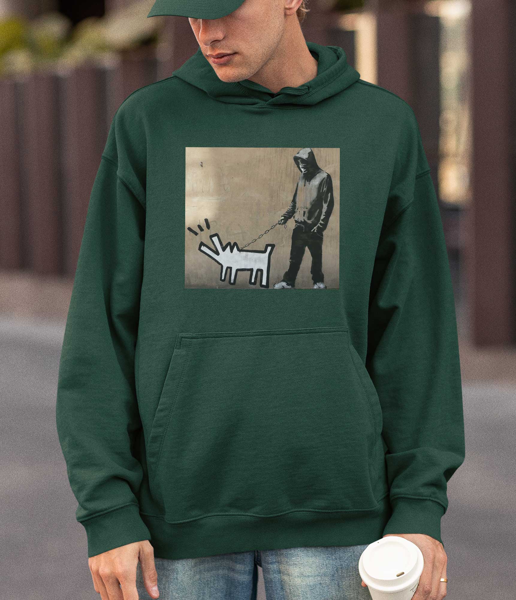 Image of Banksy Hoodie - Dog Walker Banksy-Apparel