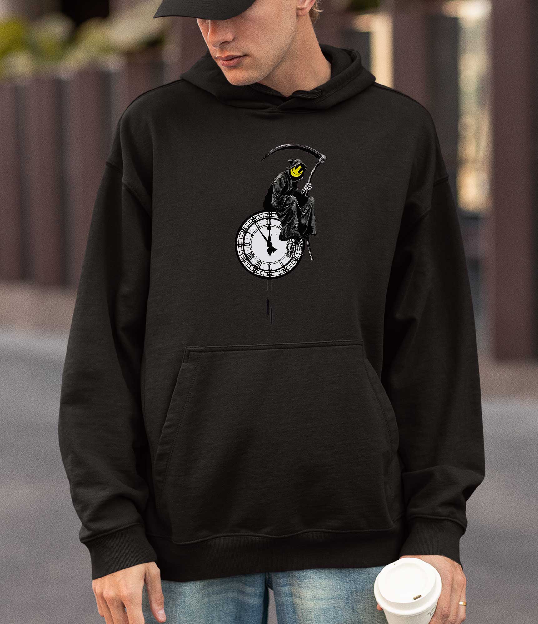 Image of Banksy Hoodie - Grin Reaper Banksy-Apparel