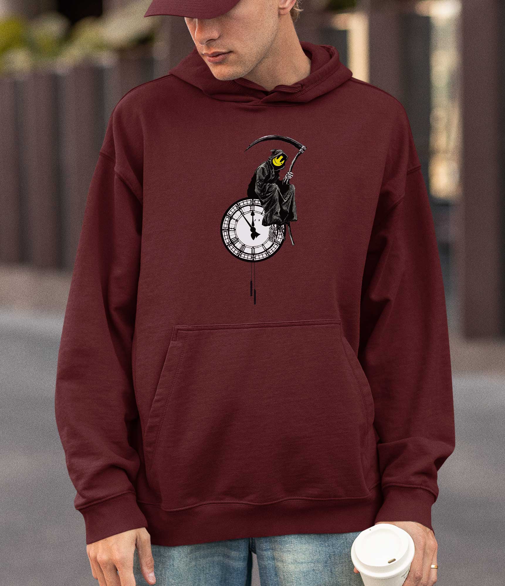 Image of Banksy Hoodie - Grin Reaper Banksy-Apparel
