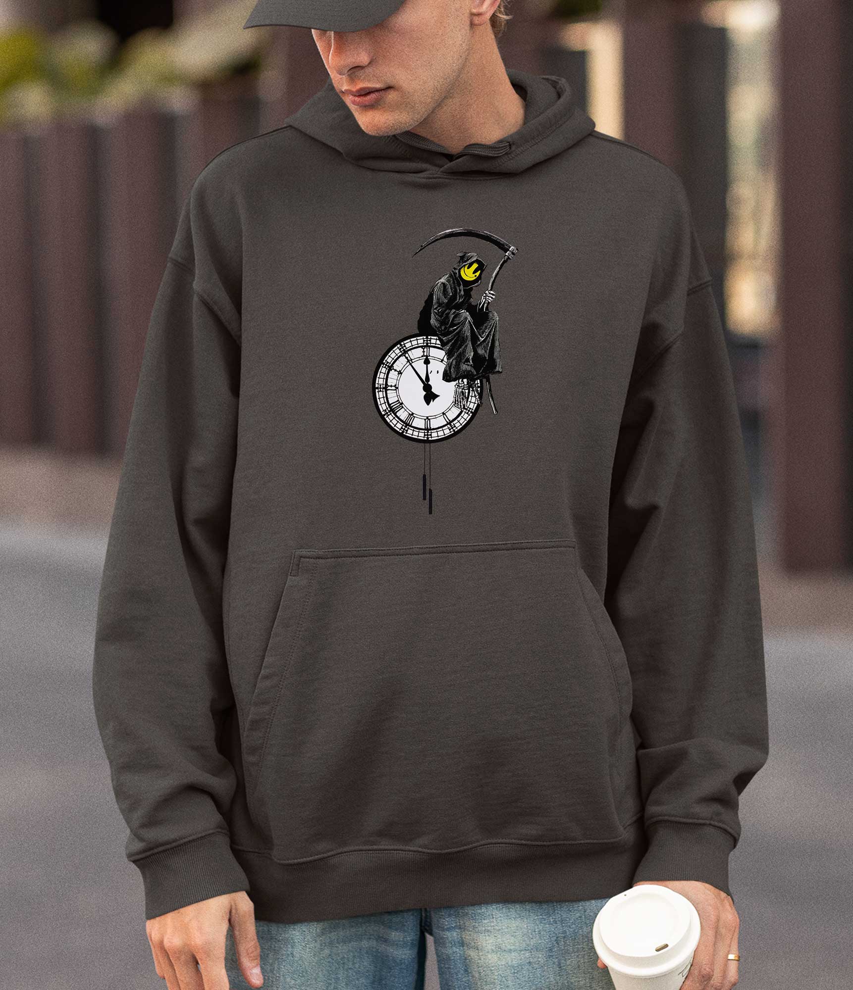 Image of Banksy Hoodie - Grin Reaper Banksy-Apparel