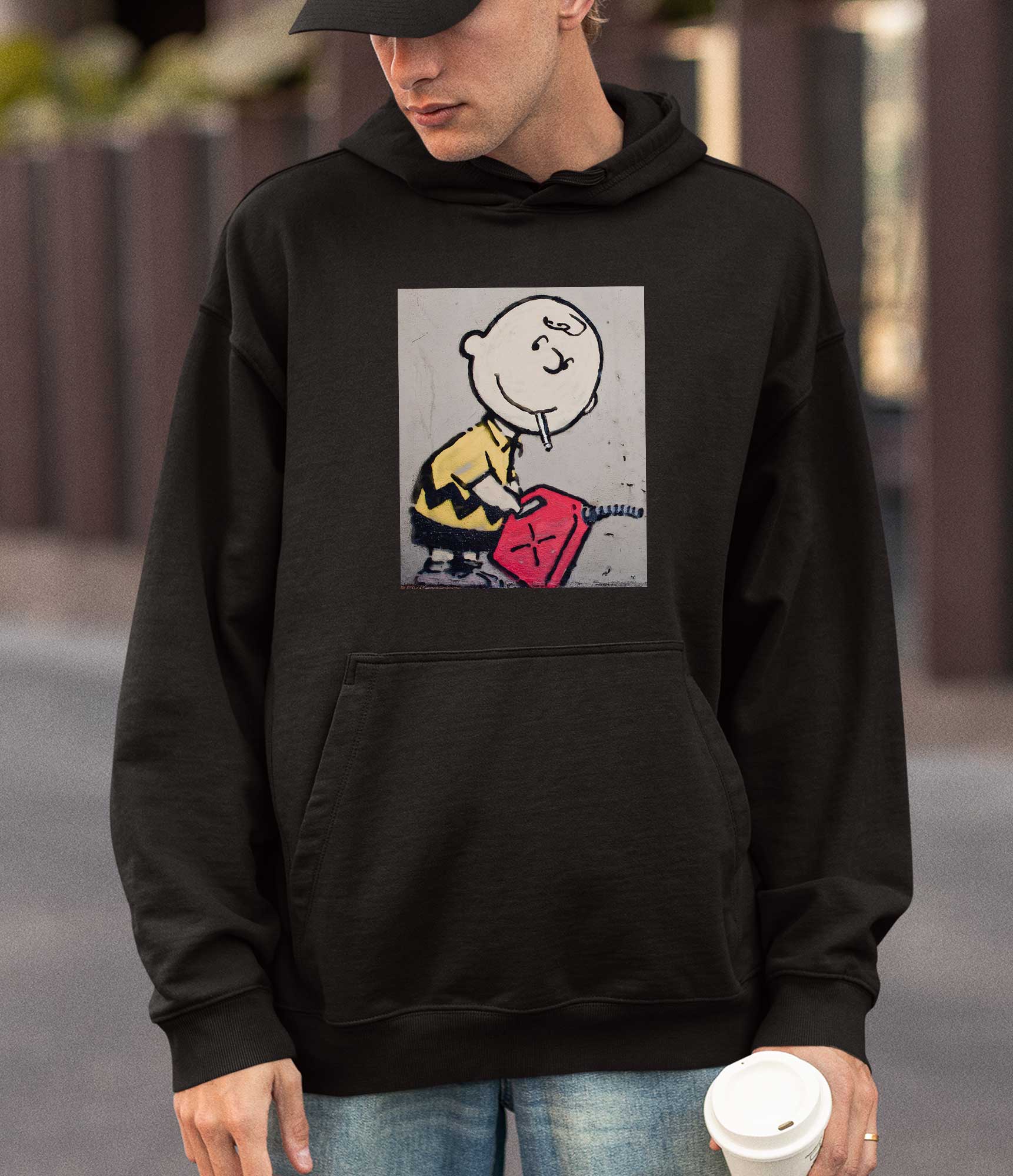 Image of Banksy Hoodie - Charlie Brown Banksy-Apparel