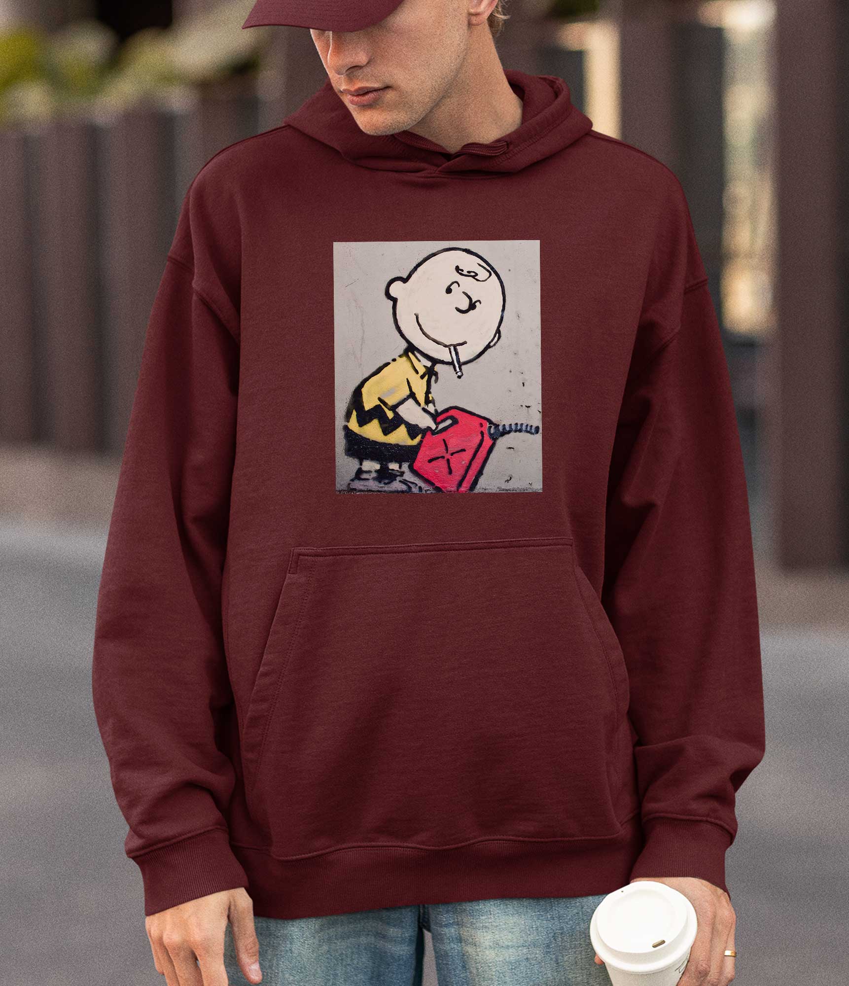 Image of Banksy Hoodie - Charlie Brown Banksy-Apparel