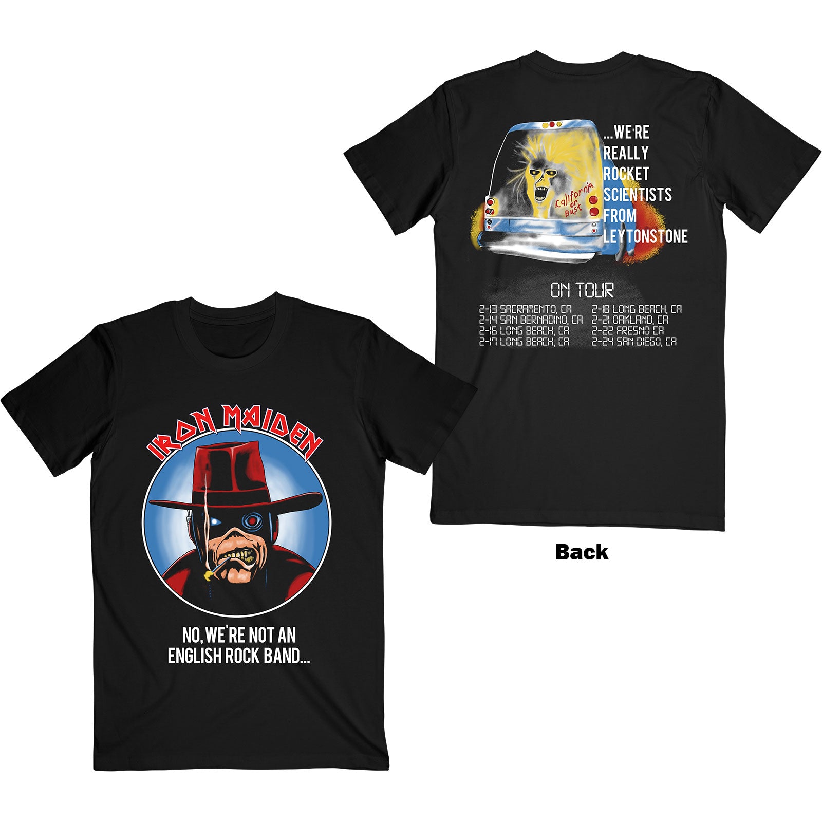 Image of Iron Maiden T-shirt - Not an English Rock Band Rock Off