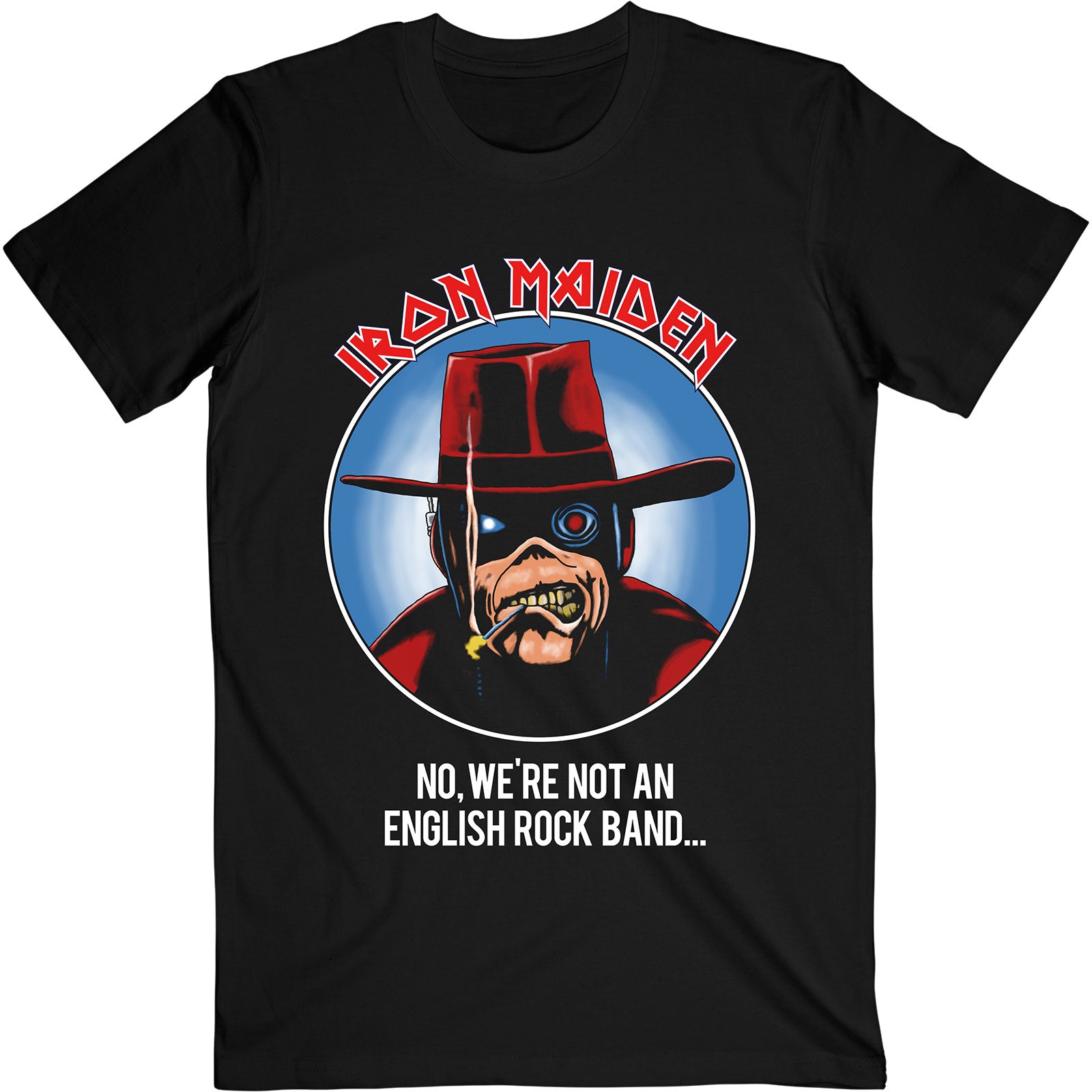 Image of Iron Maiden T-shirt - Not an English Rock Band Rock Off