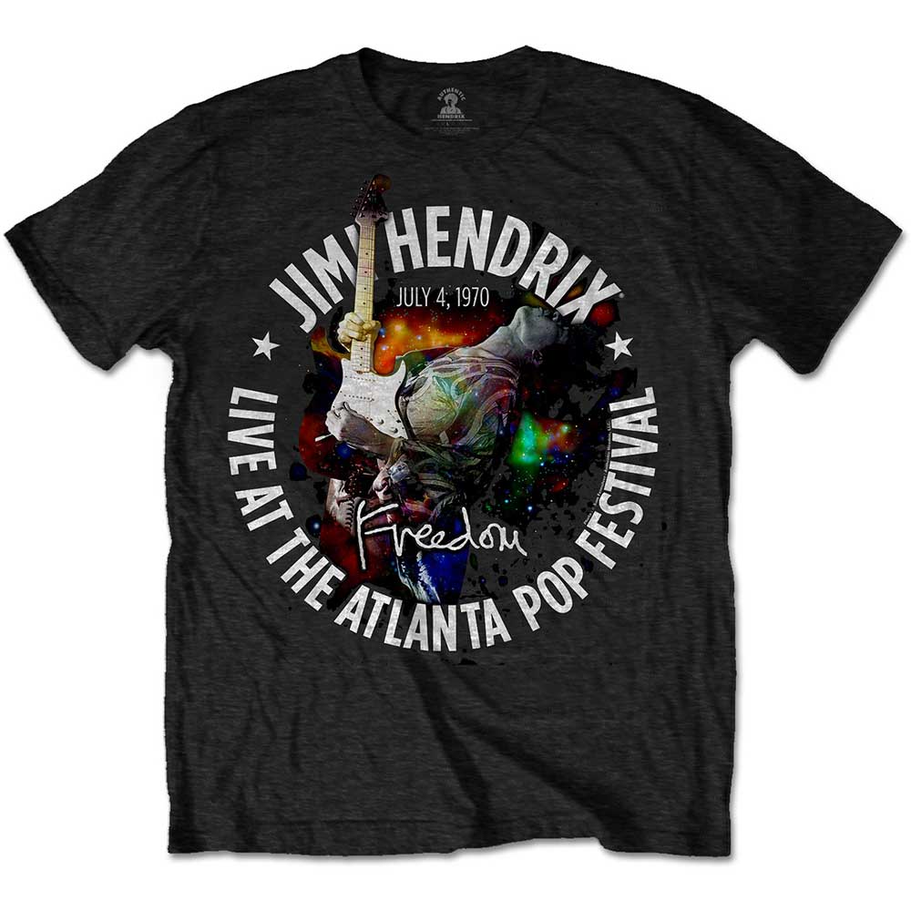 Image of Jimi Hendrix Unisex T-shirt- Atlanta pop festival 1970 Rock Off