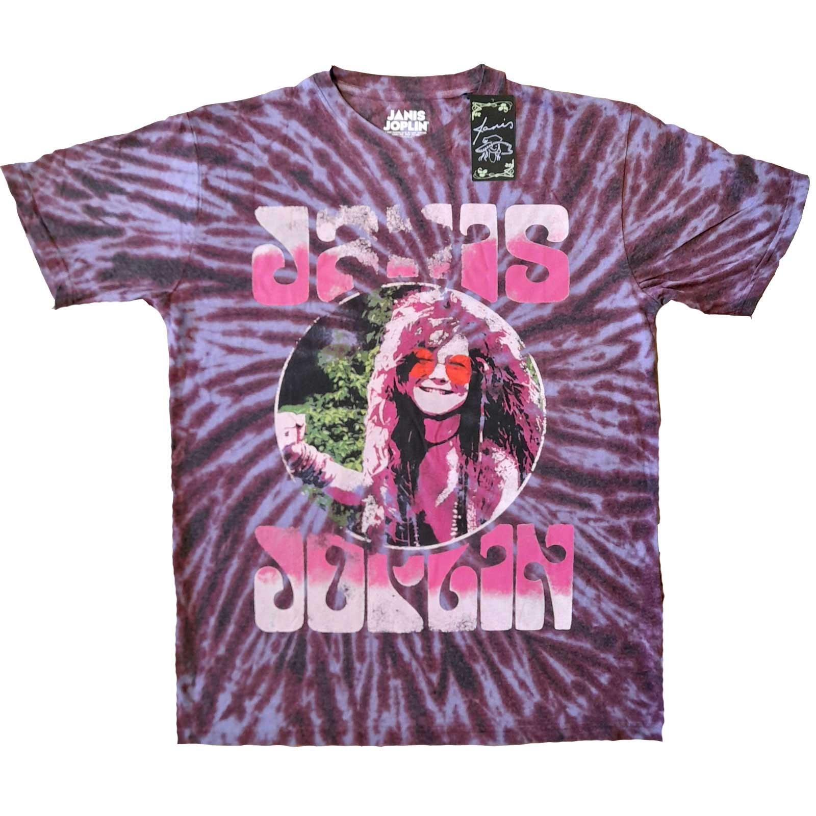 Image of Janis Joplin Unisex Eco T-shirt - PINK SHADES Rock Off
