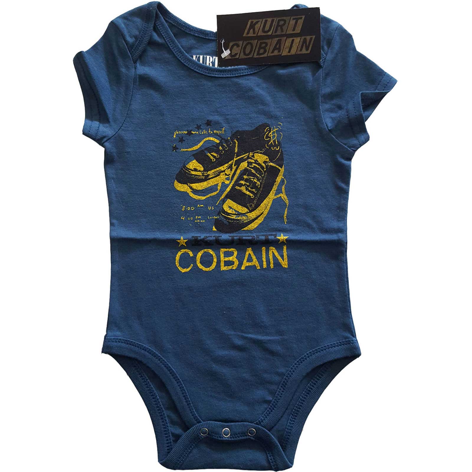 Image of Kurt Cobain, Nirvana Babygrow - Laces Rock Off