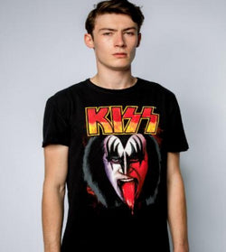 Image of Kiss Logo Face Men's T-shirt