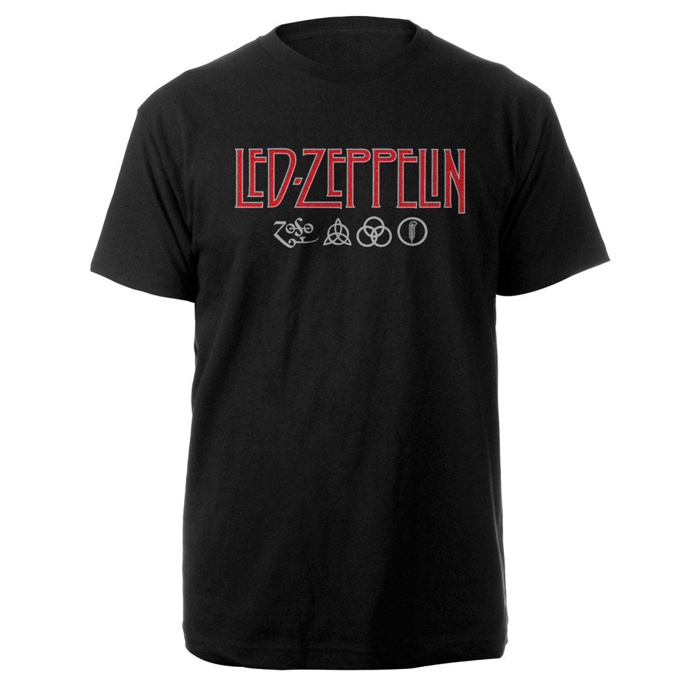 Image of Led Zeppelin T-shirt -  Logo & Symbols Rock Off