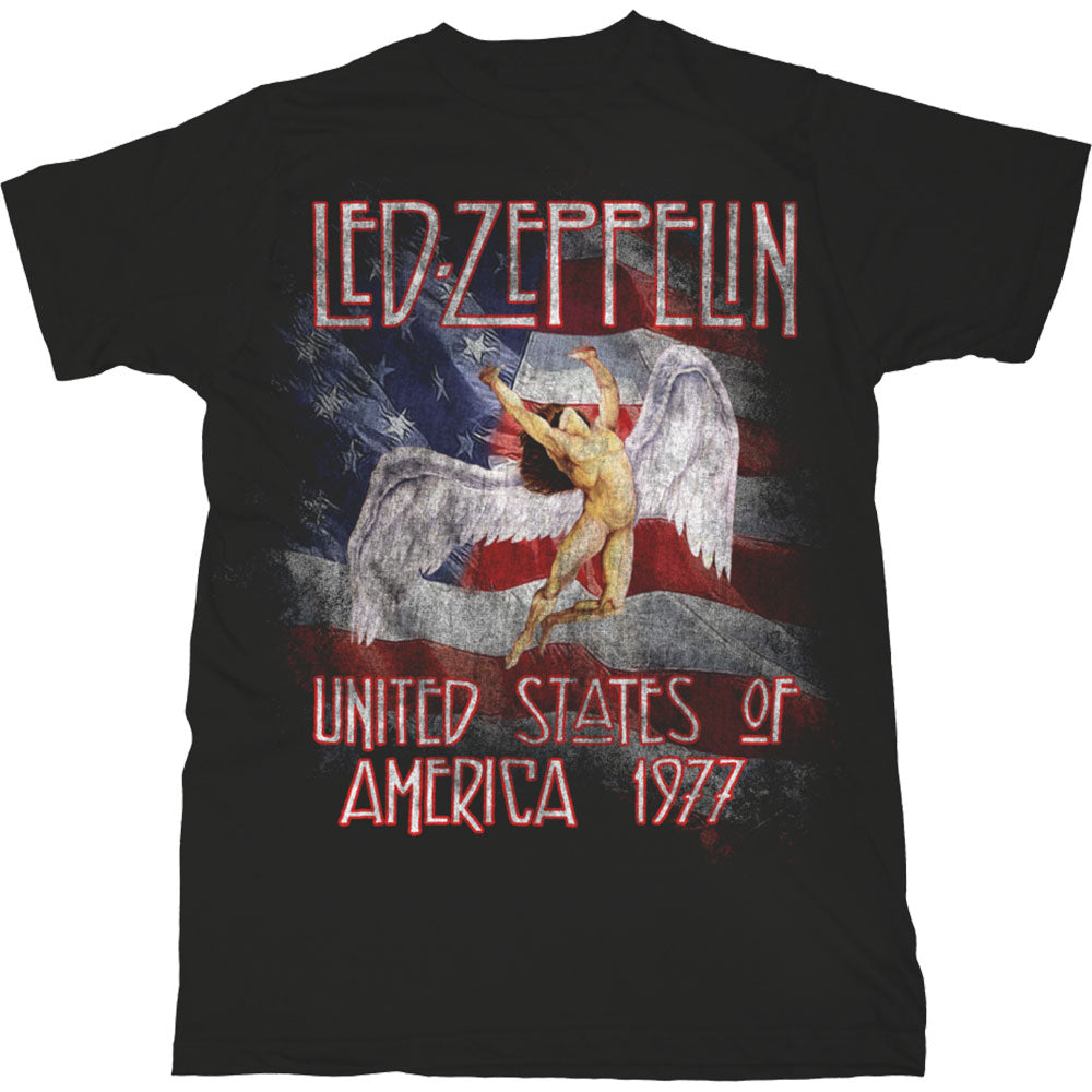 Image of Led Zeppelin T-shirt -  Stars n' Stripes USA '77. Rock Off