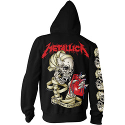 Image of Metallica Unisex Zipped Hoodie - Heart Explosive