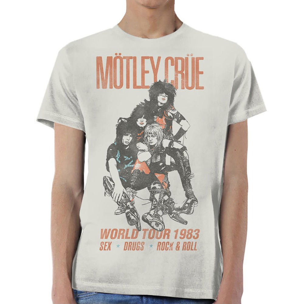 Image of Mötley Crüe T-Shirt - World Tour Vintage Rock Off