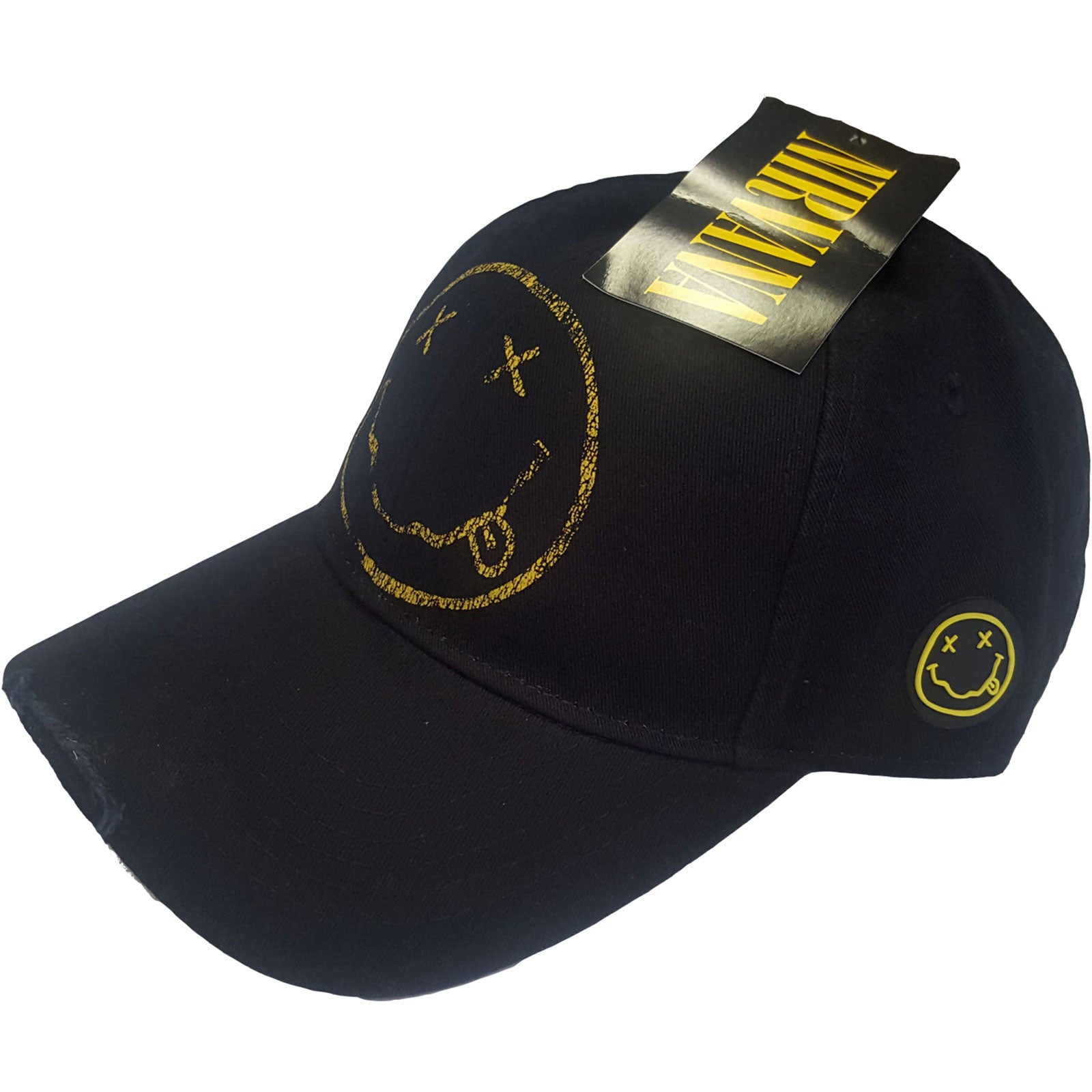 Image of Nirvana Unisex Baseball Cap: Smiley Face Rock Off