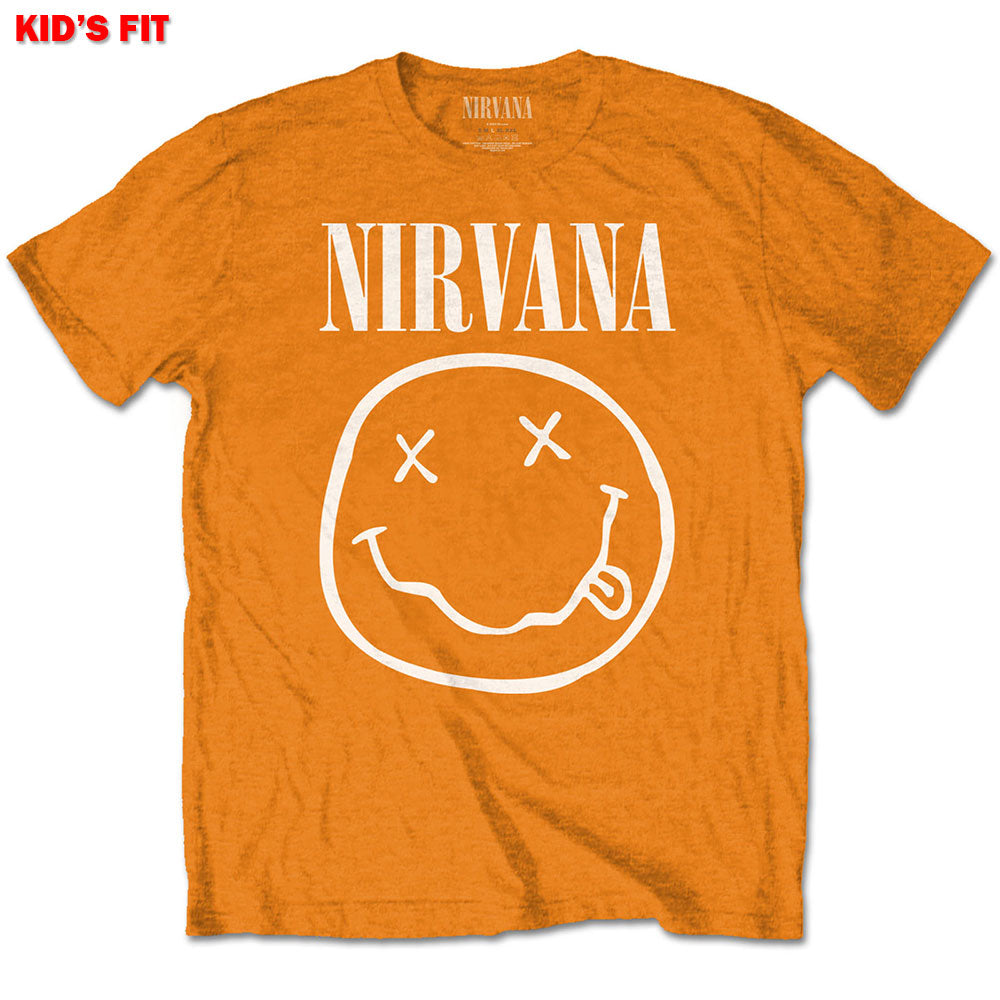 Image of Kids Nirvana T-shirt - Smiley Face Rock Off