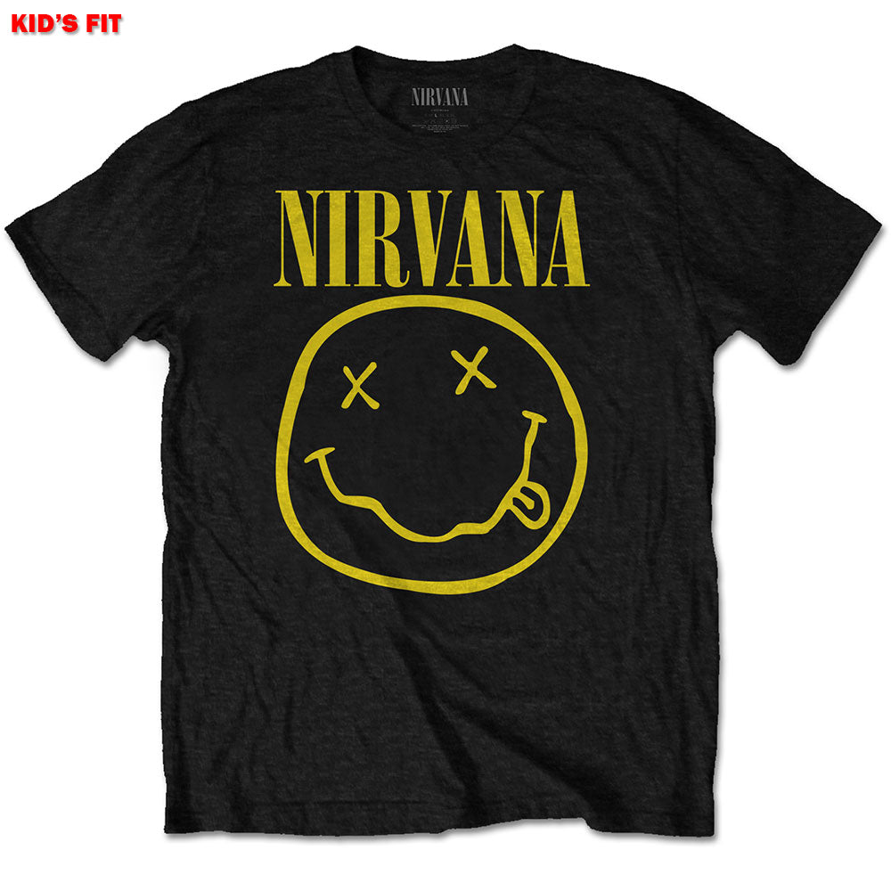 Image of Kids Nirvana T-shirt - Smiley Face Rock Off
