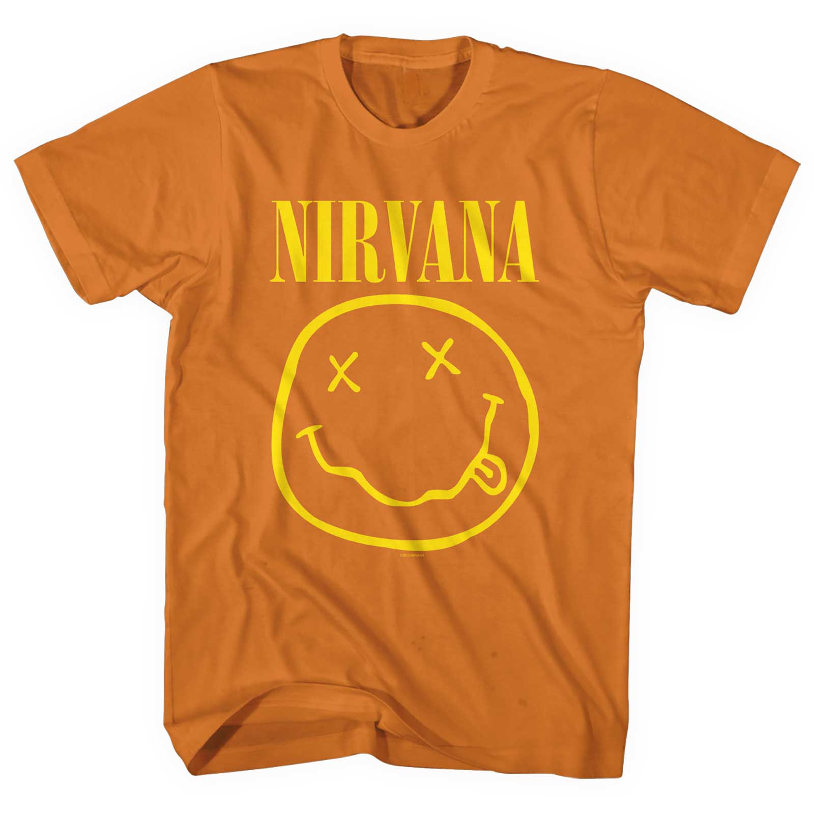 Image of Nirvana Unisex T-Shirt - Smiley, Orange Rock Off