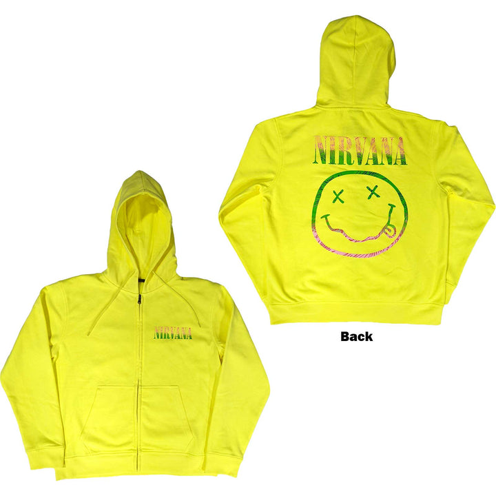 Nirvana Unisex Zipped Hoodie - Sorbet Ray Smile