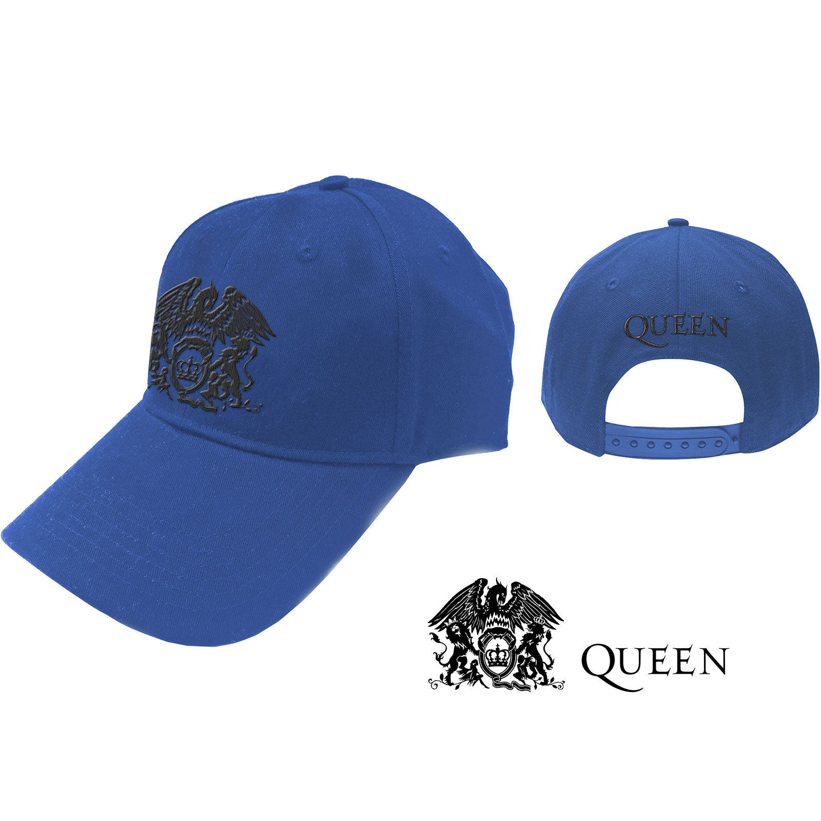 Image of Queen Baseball Cap - Black Royal Crest Rock Off