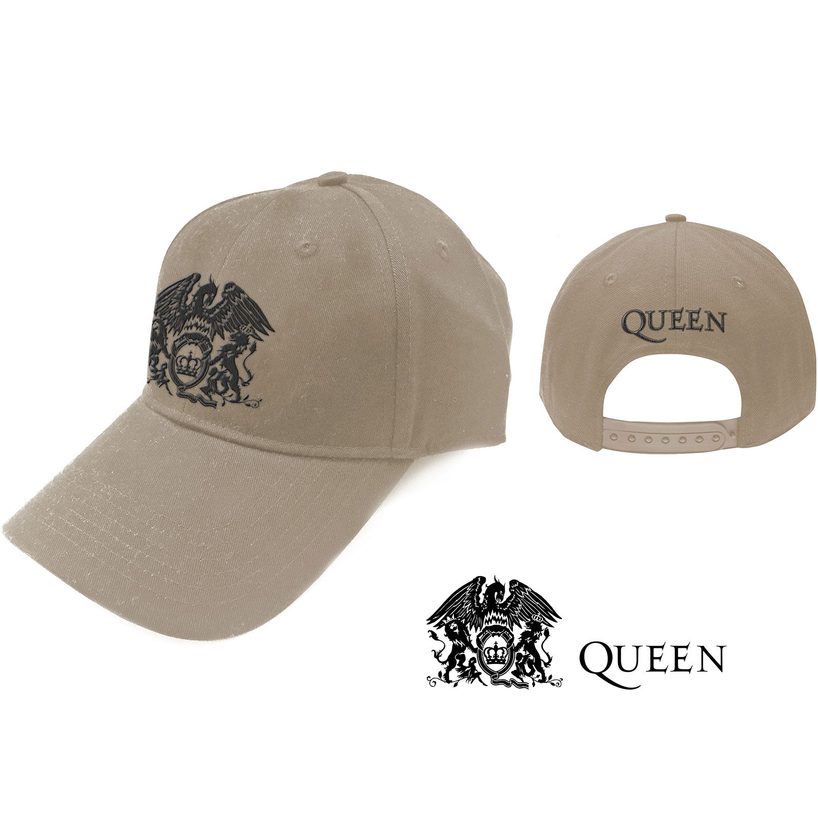 Queen Baseball Cap - Black Royal Crest