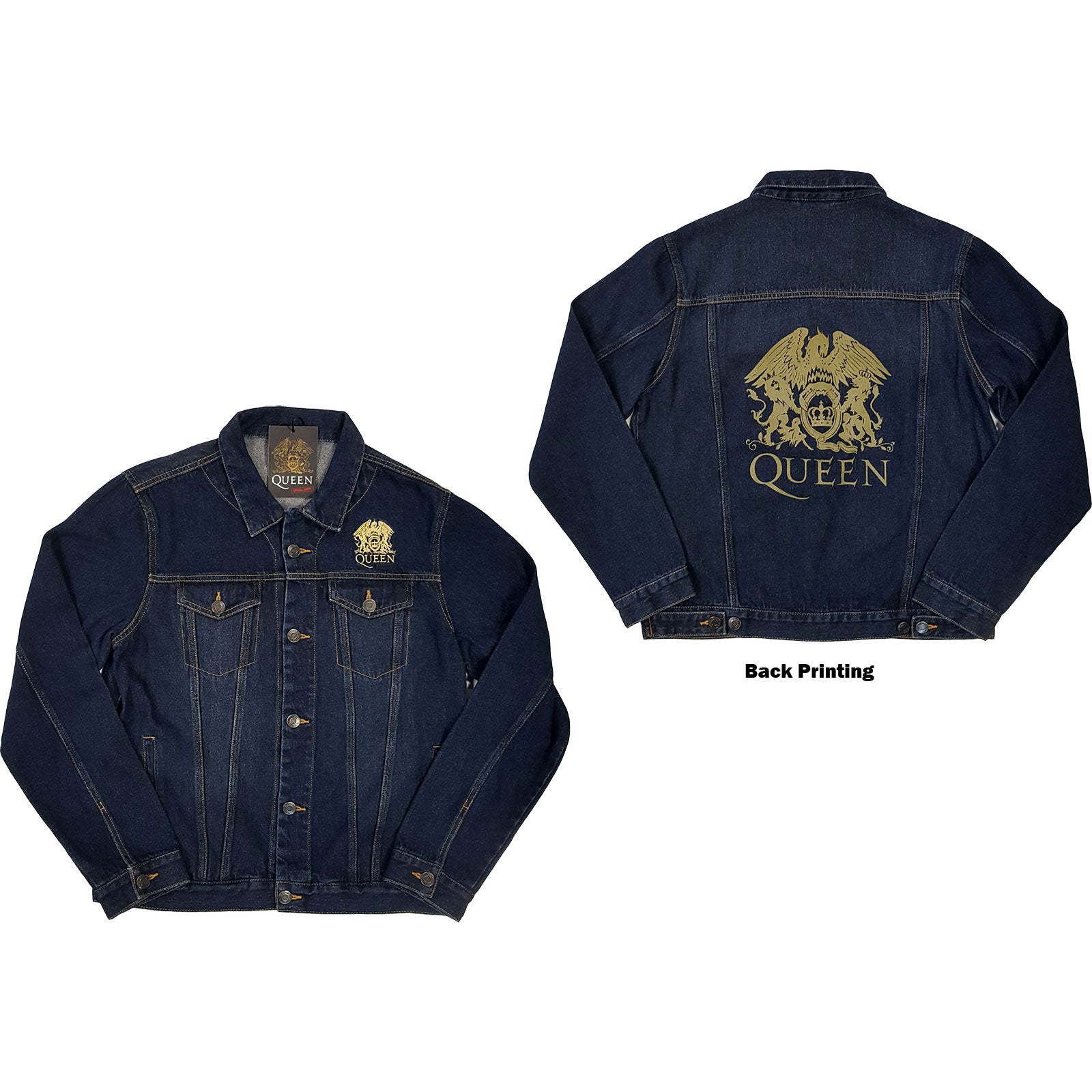 Queen Unisex  Denim Jacket - Royal Crest