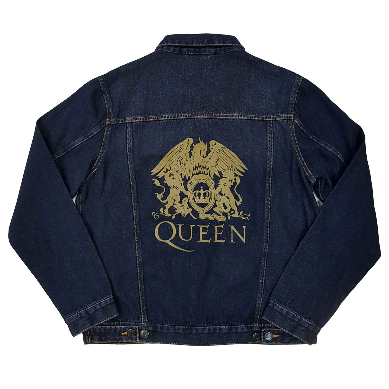 Image of Queen Unisex  Denim Jacket - Royal Crest Rock Off