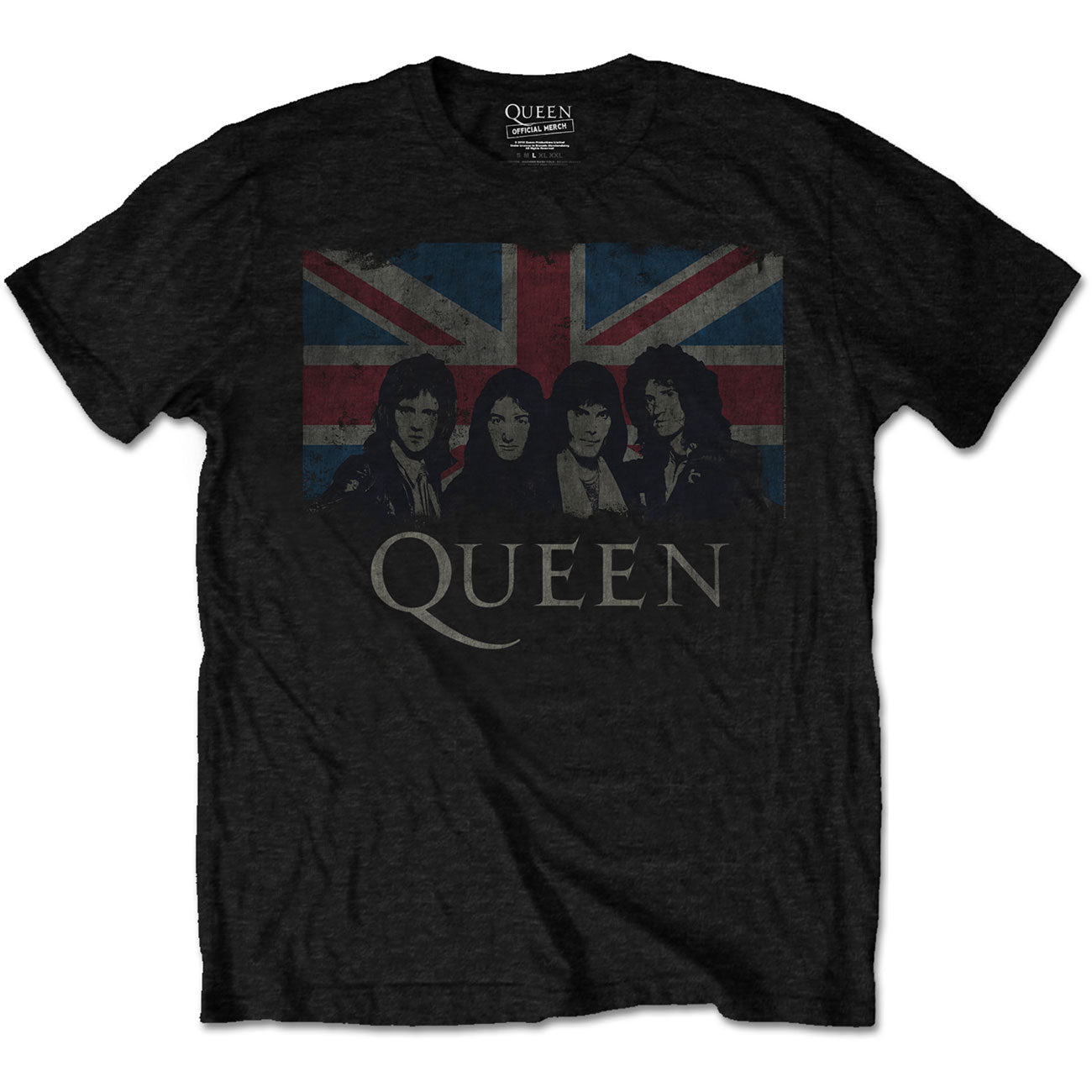 Image of Queen T-shirt - Vintage Union Jack Rock Off