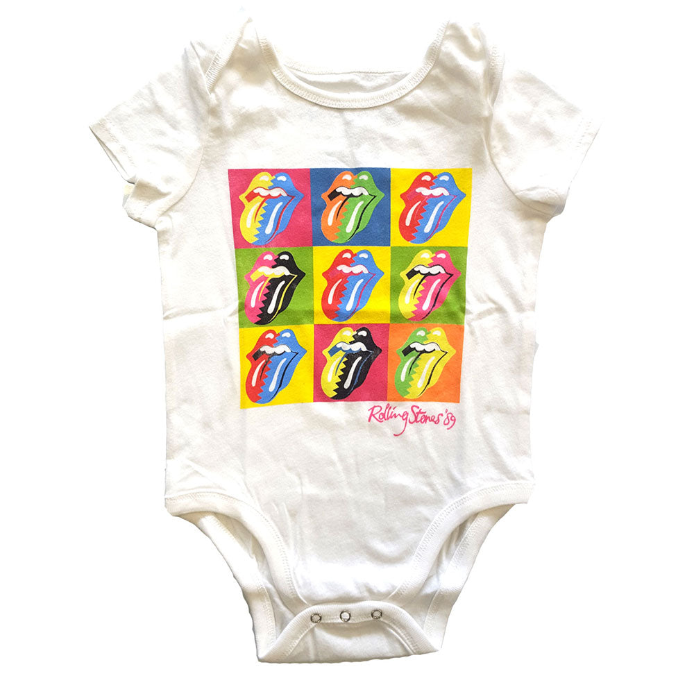 Image of Rolling Stones Babygrow- Two tone tongues Amplified