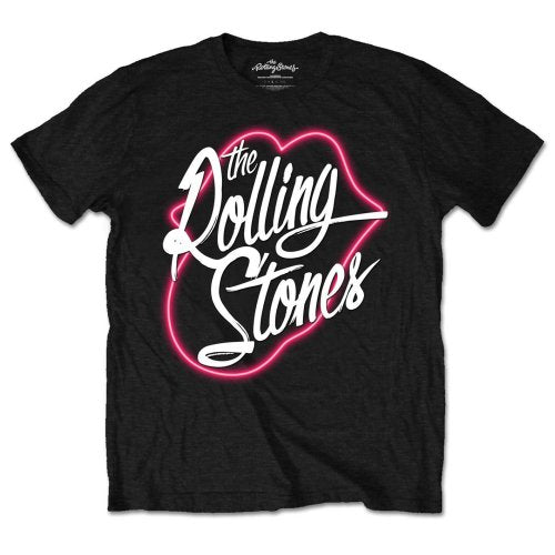 Image of Rolling Stones T-shirt - Neon Lips Rock Off