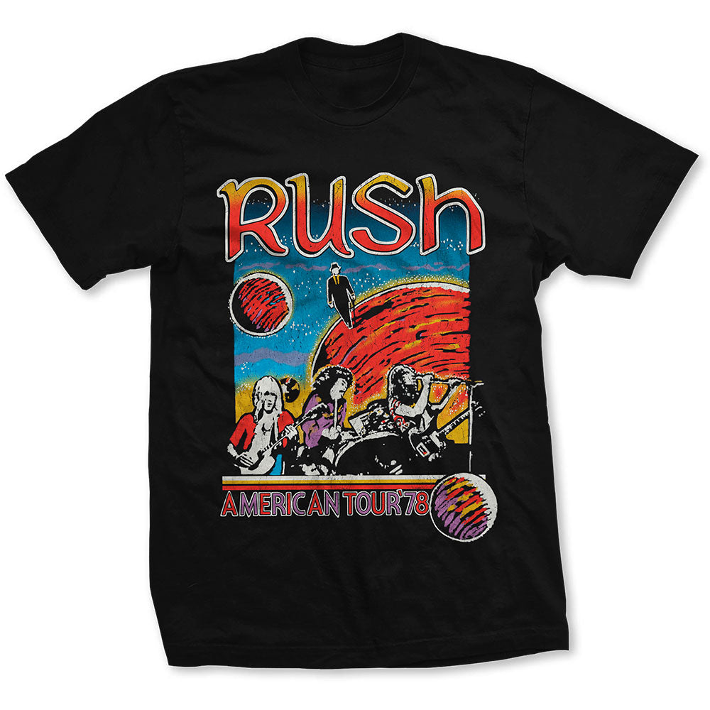 Image of RUSH Unisex T-shirt- US Tour 1978 Rock Off