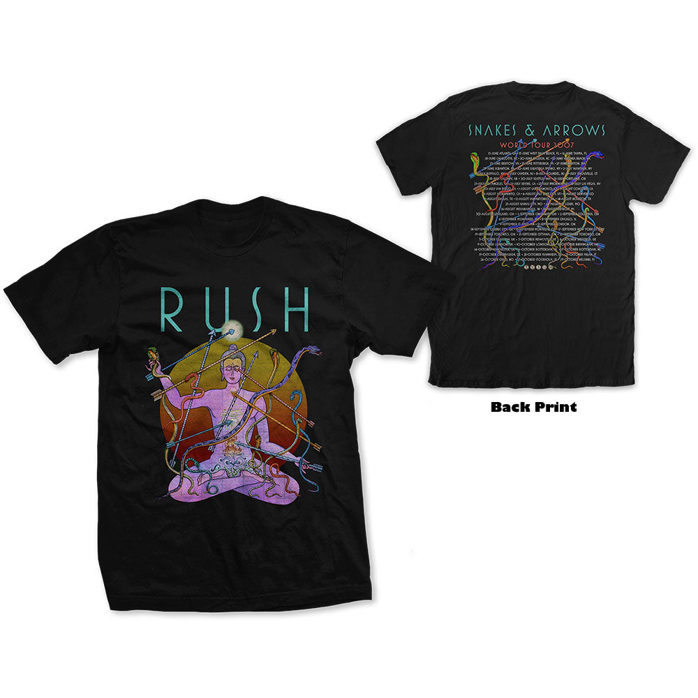 RUSH Unisex T-shirt- Snakes & Arrows Tour 2007 - Backstage Originals