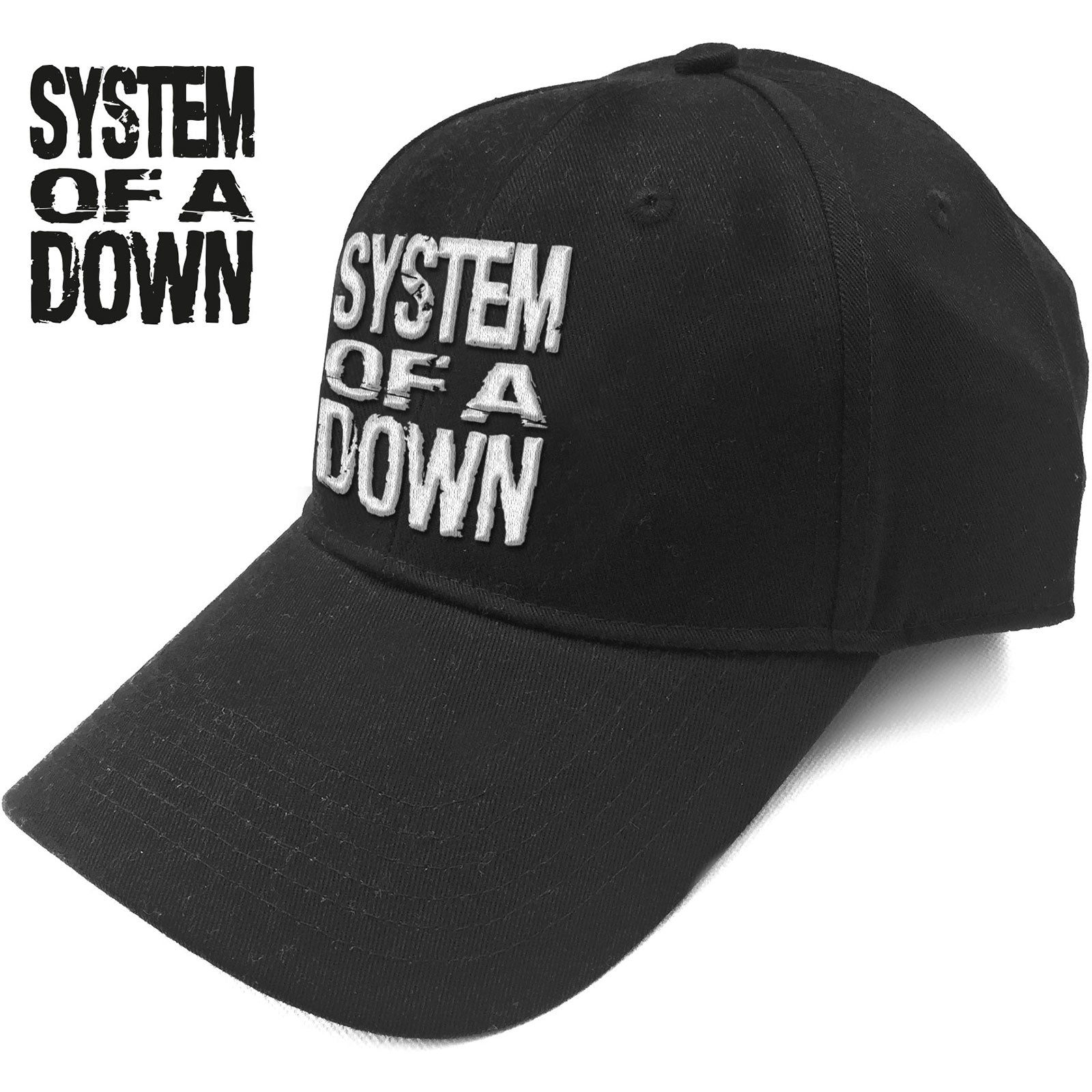 Image of System of a Down Unisex Baseball Cap - Stacked Logo Rock Off