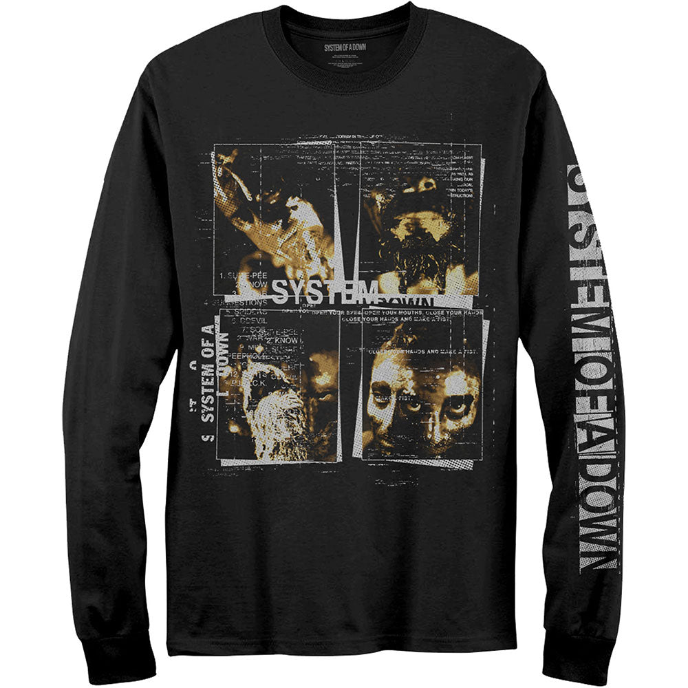 Image of System of a Down Unisex Long Sleeved T-shirt - Face Boxes Rock Off