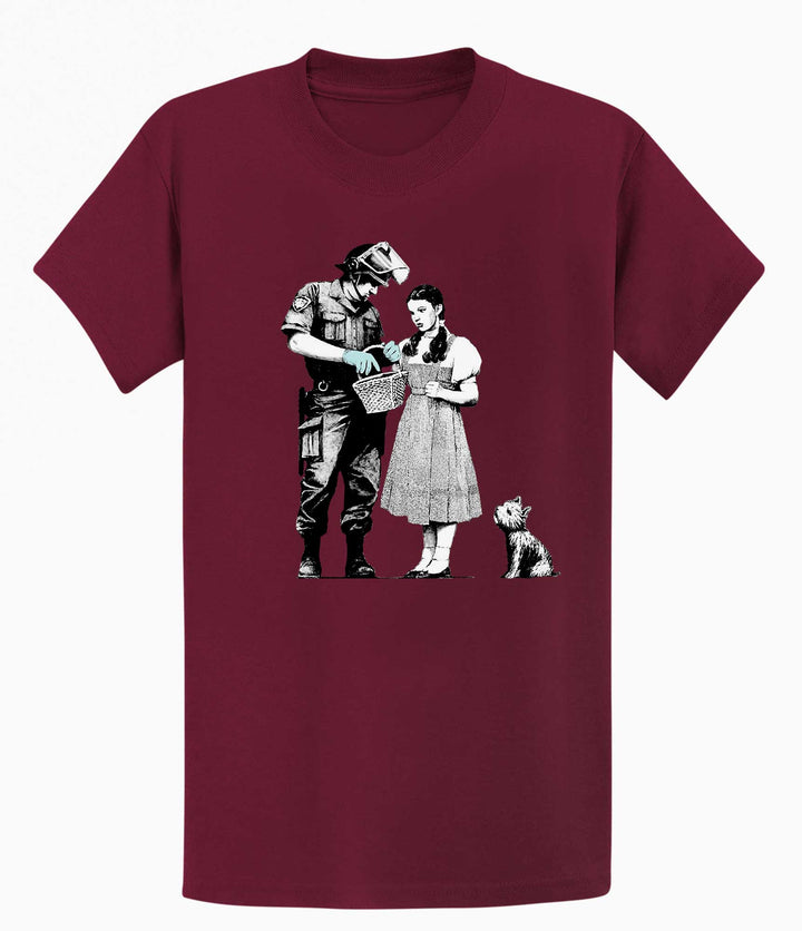 Banksy T-shirt - Dorothy and Policeman