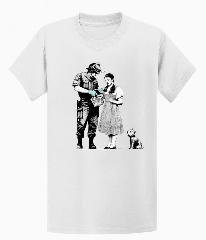 Banksy T-shirt - Dorothy and Policeman