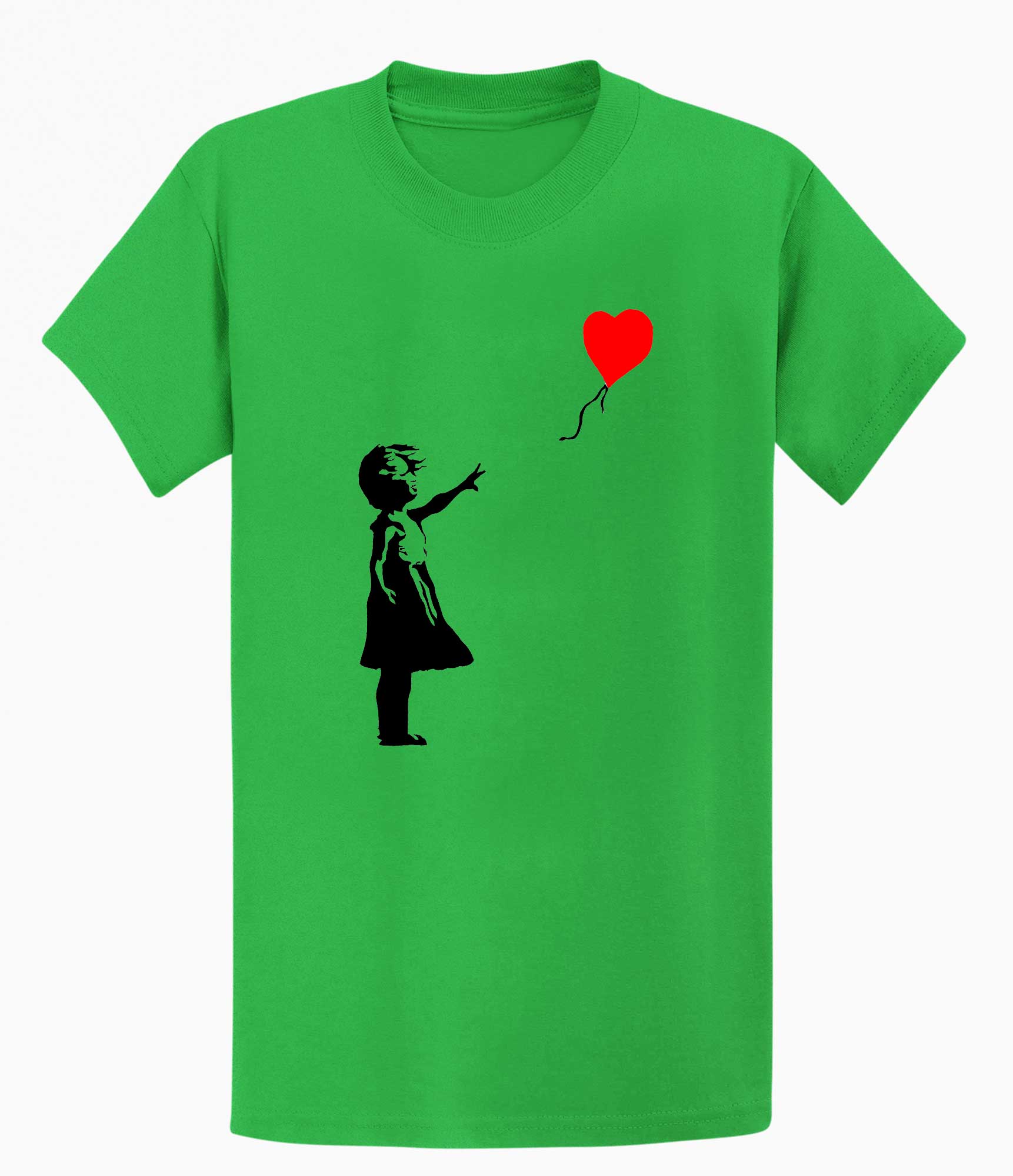 Image of Banksy Girl Heart Balloon Men's T-shirt Banksy-Apparel