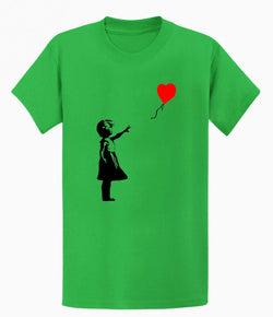 Image of Banksy Girl Heart Balloon Men's T-shirt