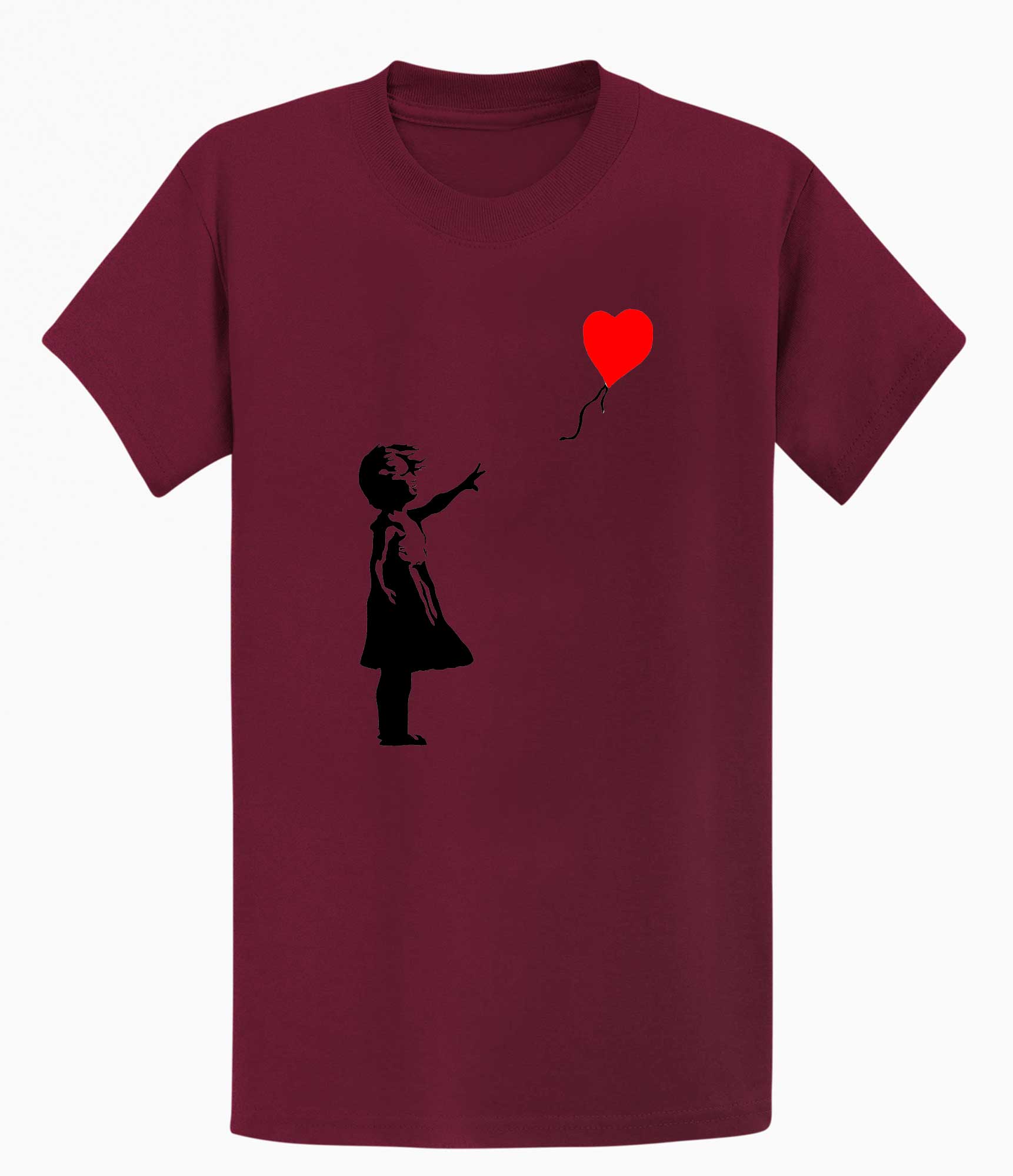 Image of Banksy Girl Heart Balloon Men's T-shirt Banksy-Apparel