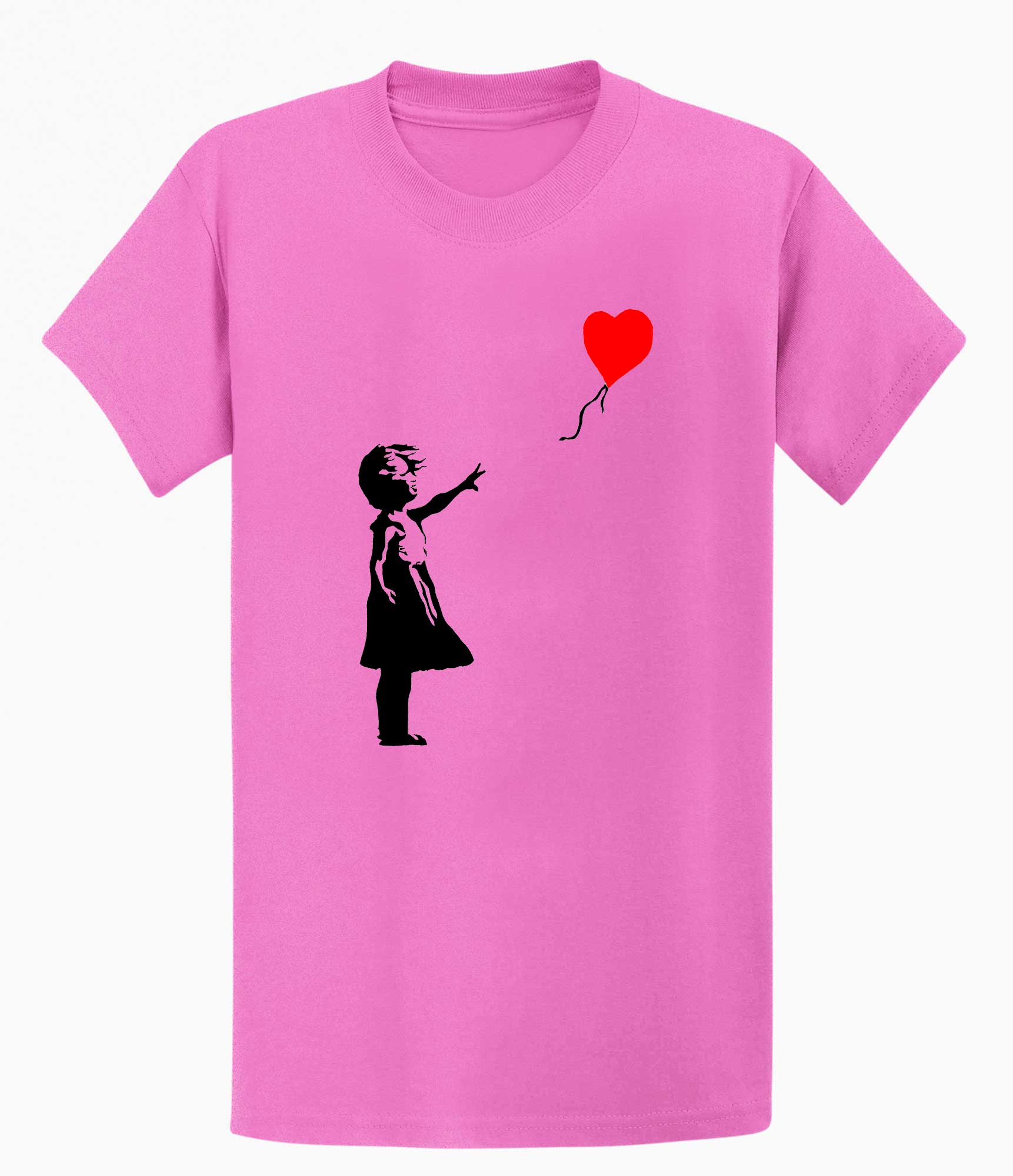 Image of Banksy Girl Heart Balloon Men's T-shirt Banksy-Apparel