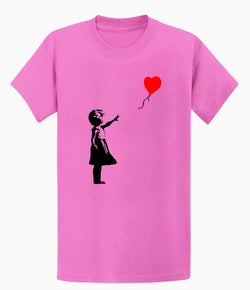 Image of Banksy Girl Heart Balloon Men's T-shirt