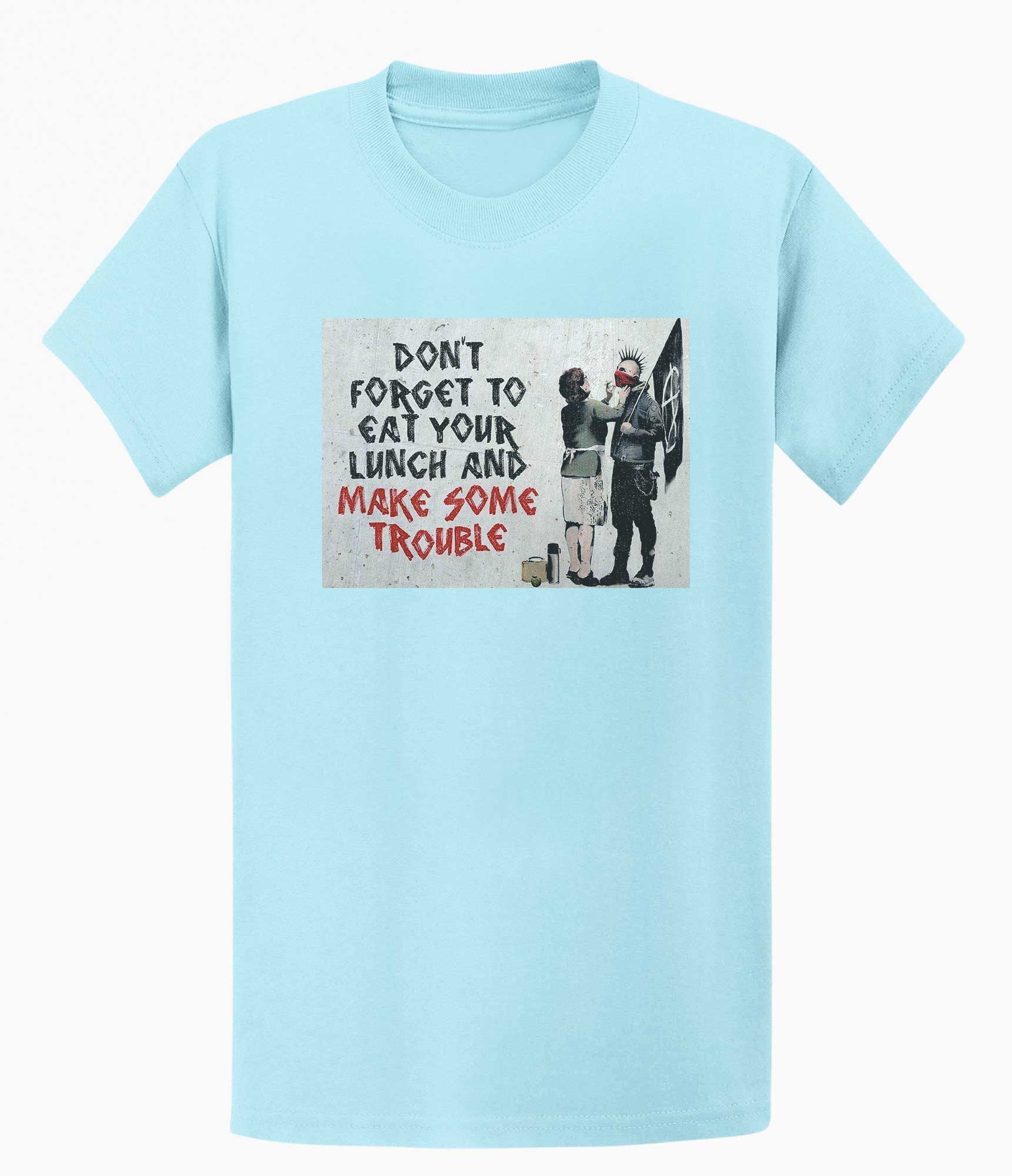 Image of Banksy T-shirt - Make Trouble Banksy-Apparel
