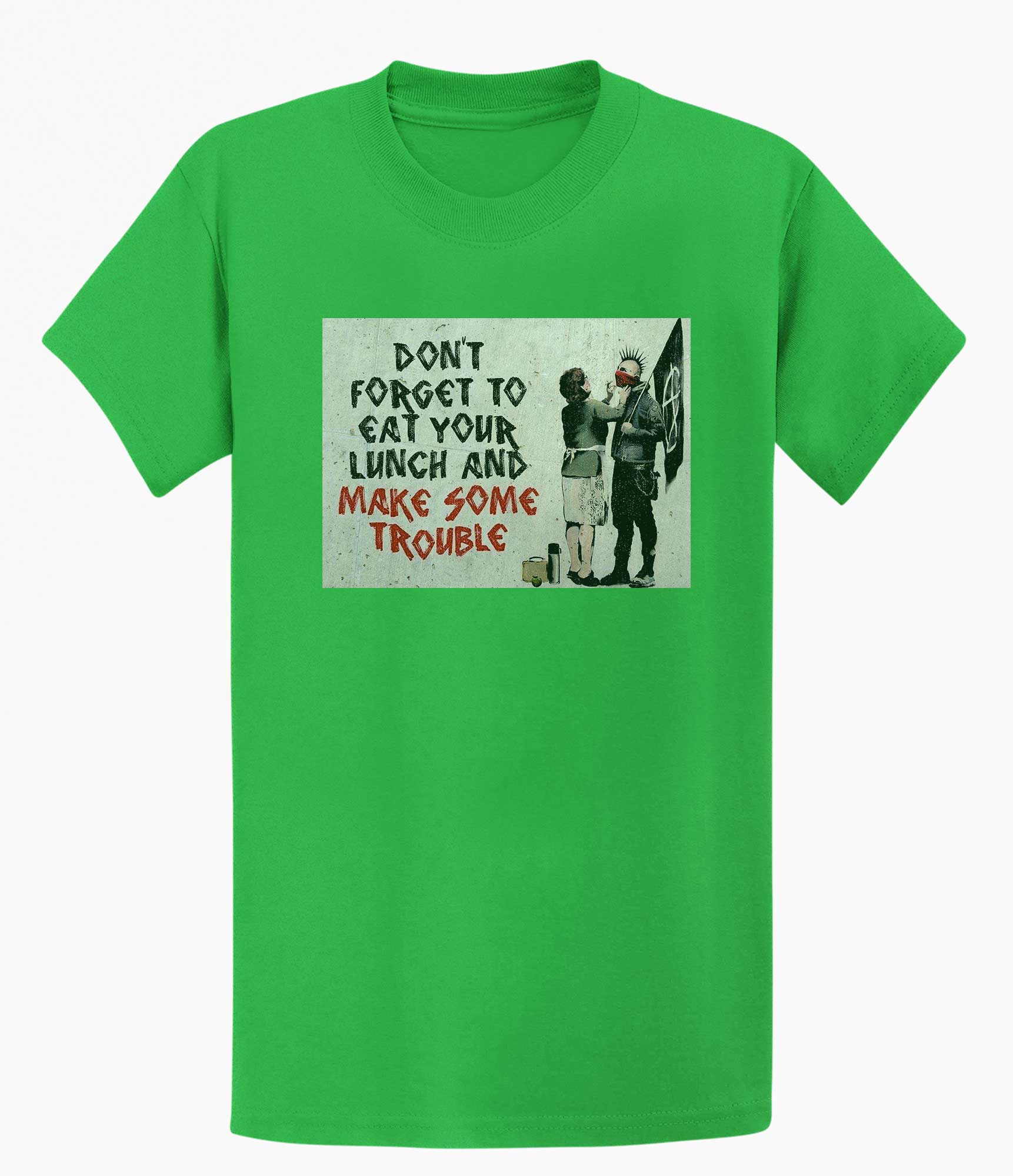 Image of Banksy T-shirt - Make Trouble Banksy-Apparel
