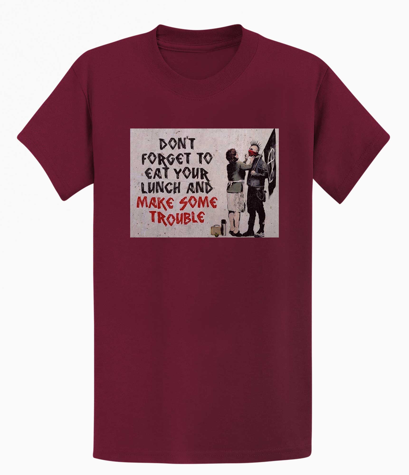 Image of Banksy T-shirt - Make Trouble Banksy-Apparel