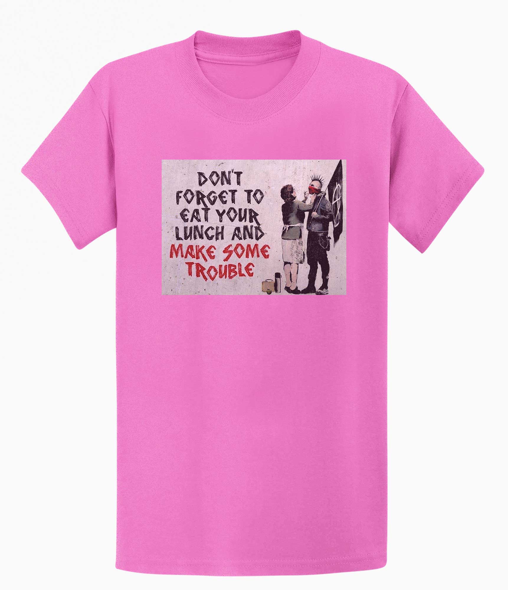 Image of Banksy T-shirt - Make Trouble Banksy-Apparel