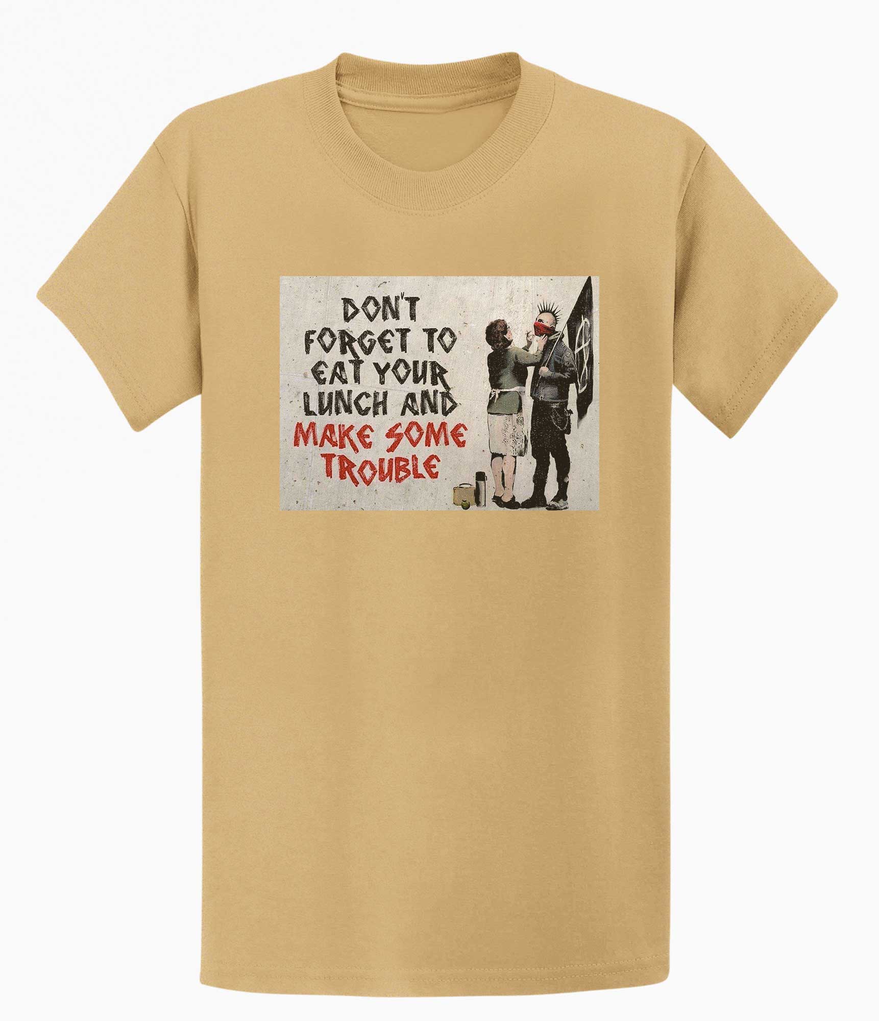 Image of Banksy T-shirt - Make Trouble Banksy-Apparel